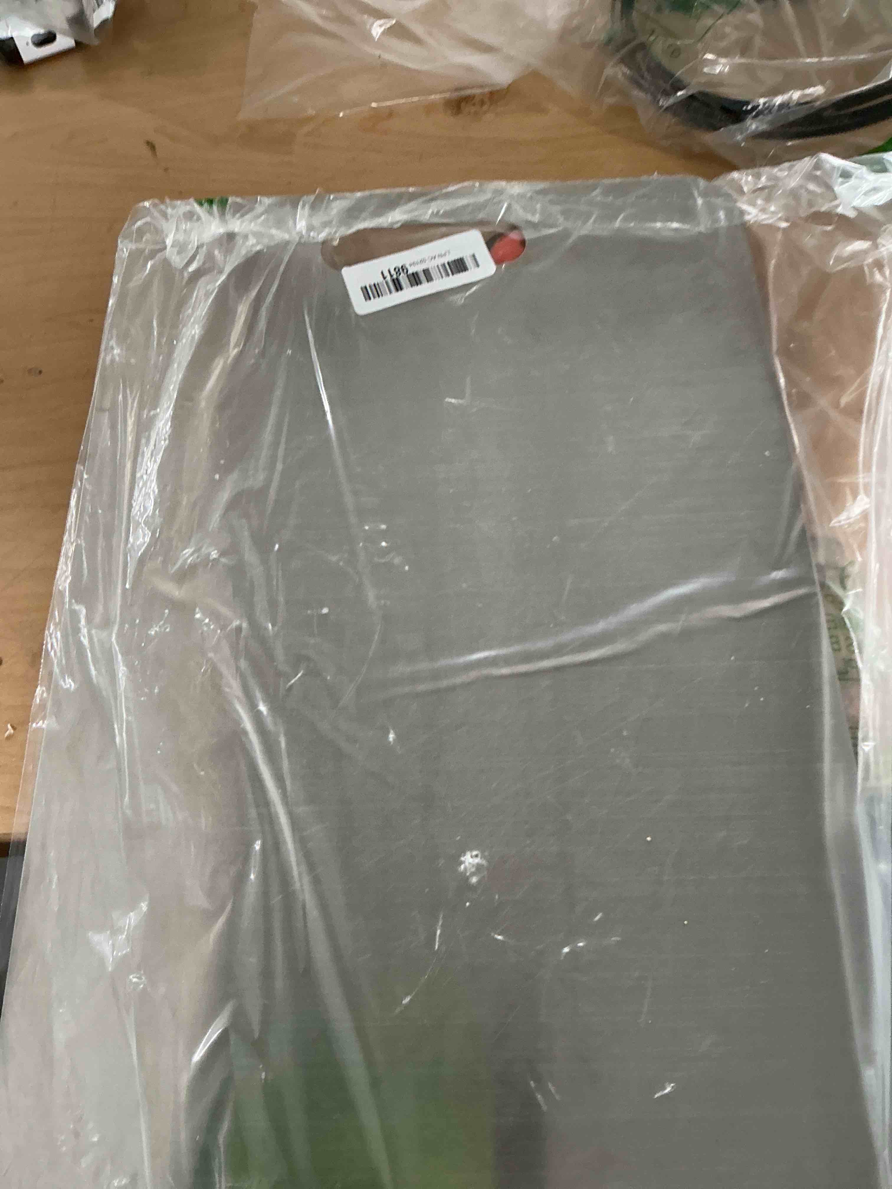 Condition photo showing New/Like New for cutting board,304 foodgrade stainless steel cutting board for kitchen,dishwasher safe,double-sided chopping board for meat,vegetables or fruit,m 13.4"*9"