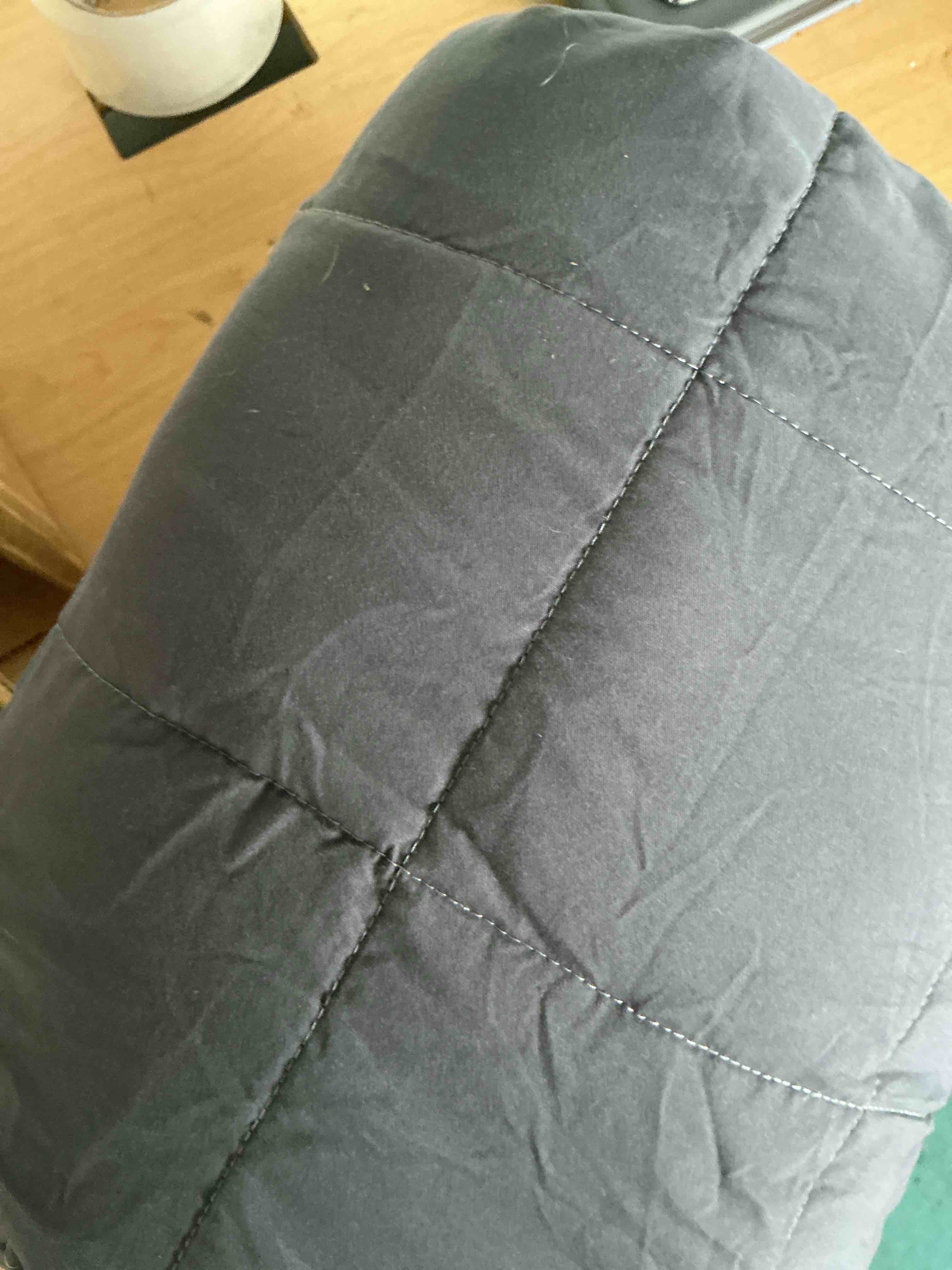 Condition photo showing Good Condition for weighted blankets 15lbs twin size, soft cozy weighted blanket for adults, double-sided weighted blanket for all season, heavy microfiber cool blanket with premium ceramic beads, 48 x 72 inches, grey