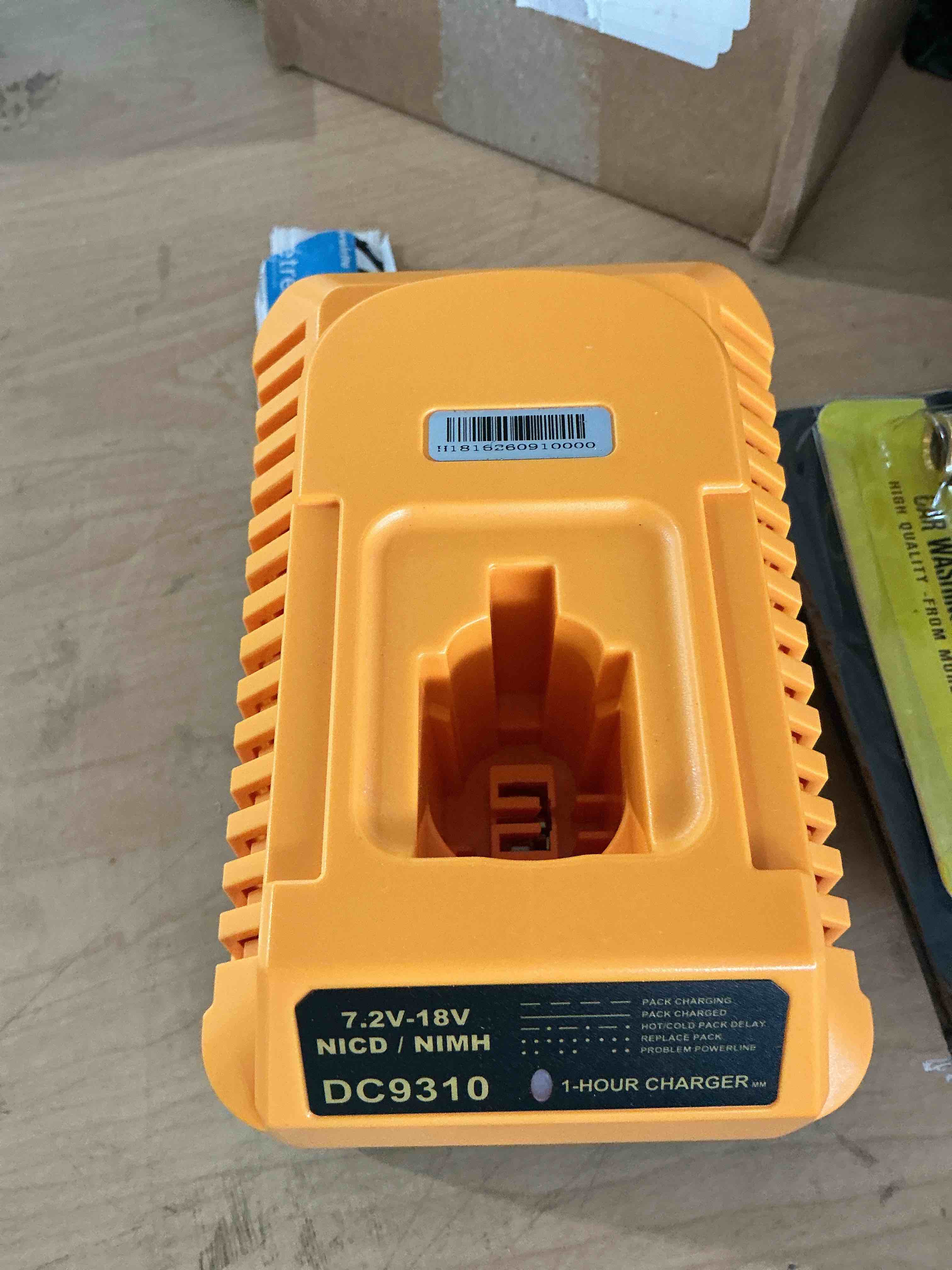 Condition photo showing New/Like New for lasica dc9310 fast charger compatible with dewalt 18v battery charger dc9310 compatible with dewalt 7.2v-18v xrp nicad/nimh batteries dw9116 dc9096 dc9098 dc9099 dw9098 dw9099 dw9096 dw9072 dw9061
