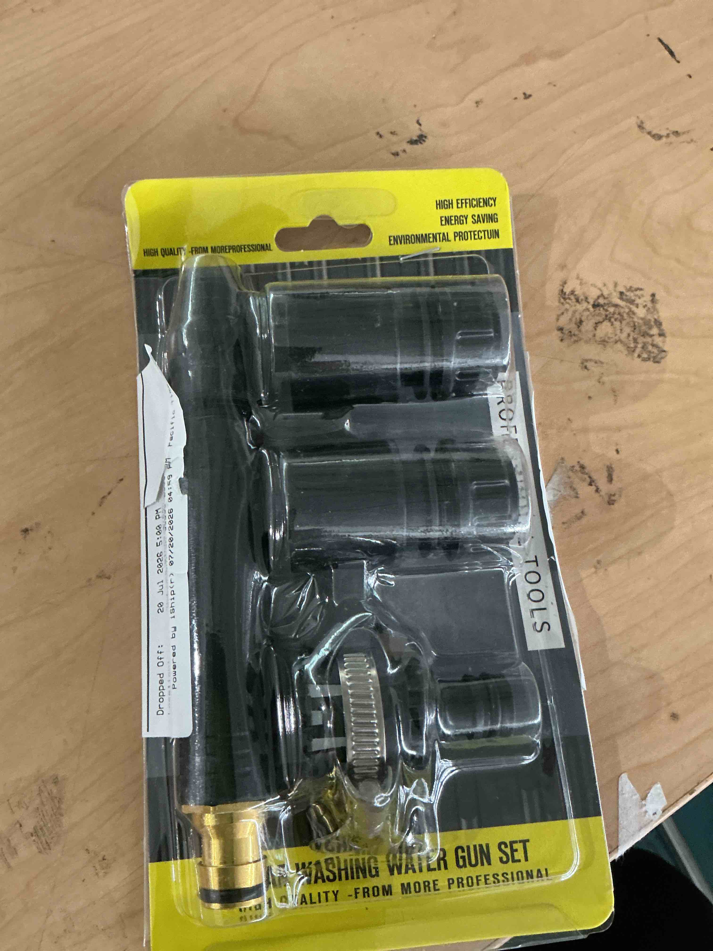 Condition photo showing New/Like New for powerjet high pressure water gun-5-in-1 nozzle,garden hose pressure booster,3000psi booster, heavy duty for car wash, garden watering & outdoor cleaning