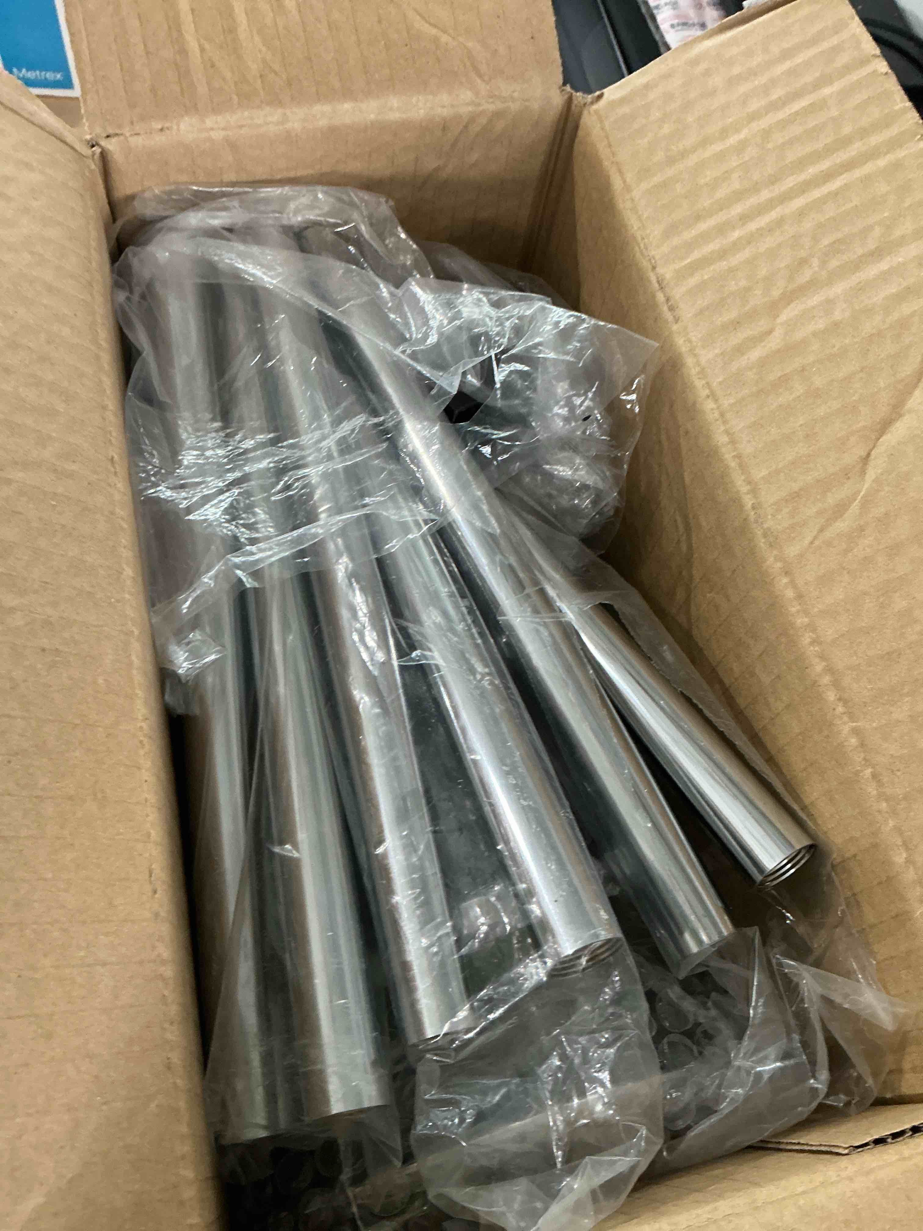 Condition photo showing New/Like New for 22.5inch versatile metal wedding centerpiece vases - set of 2 tall silver trumpet vases, elegant silver centerpiece stands for road leading wedding reception party event anniversary home decor silver 22.5in (small) - 2pcs