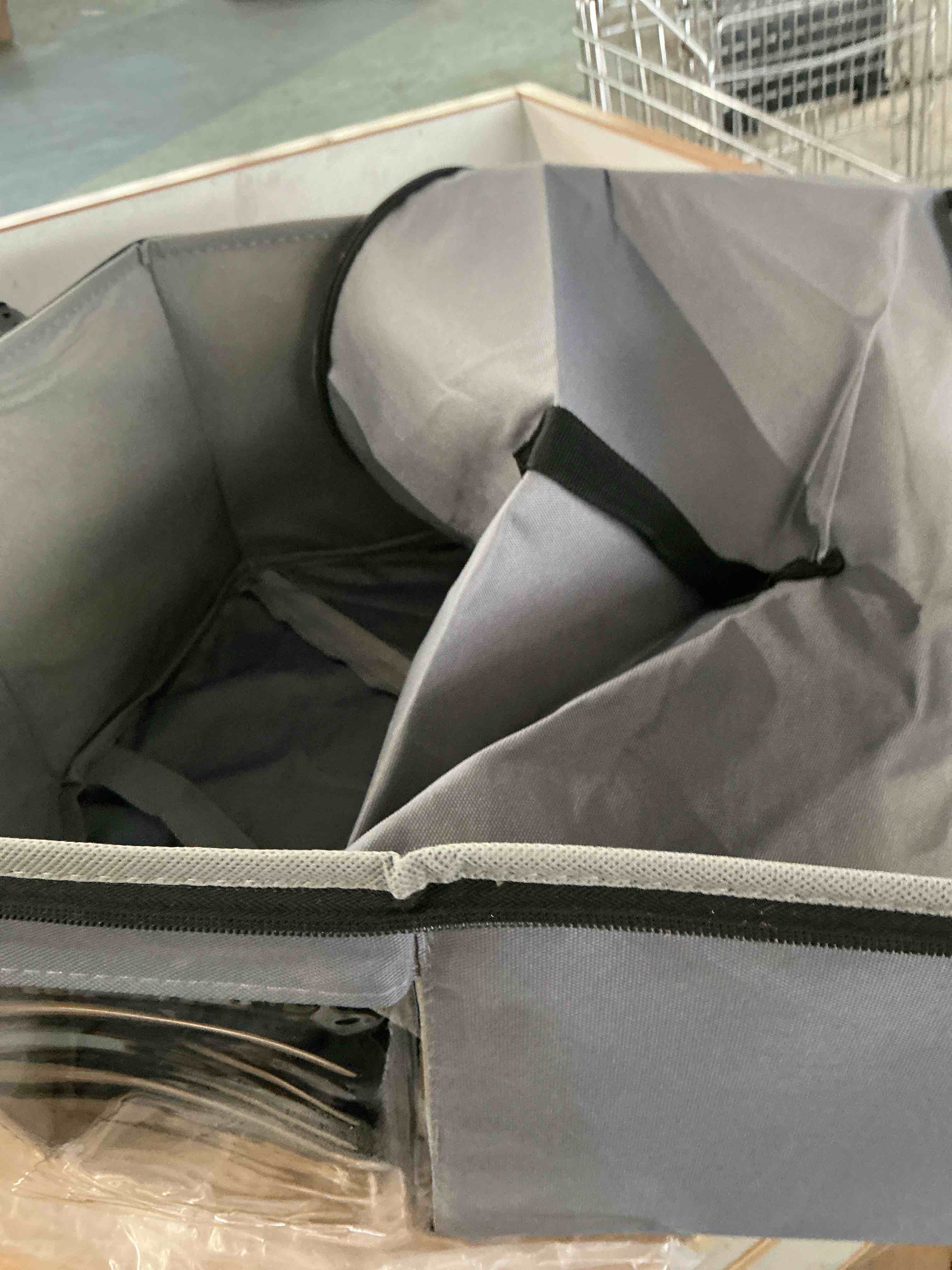 Condition photo showing New/Like New for homana round foldable hat storage box with shoulder strap