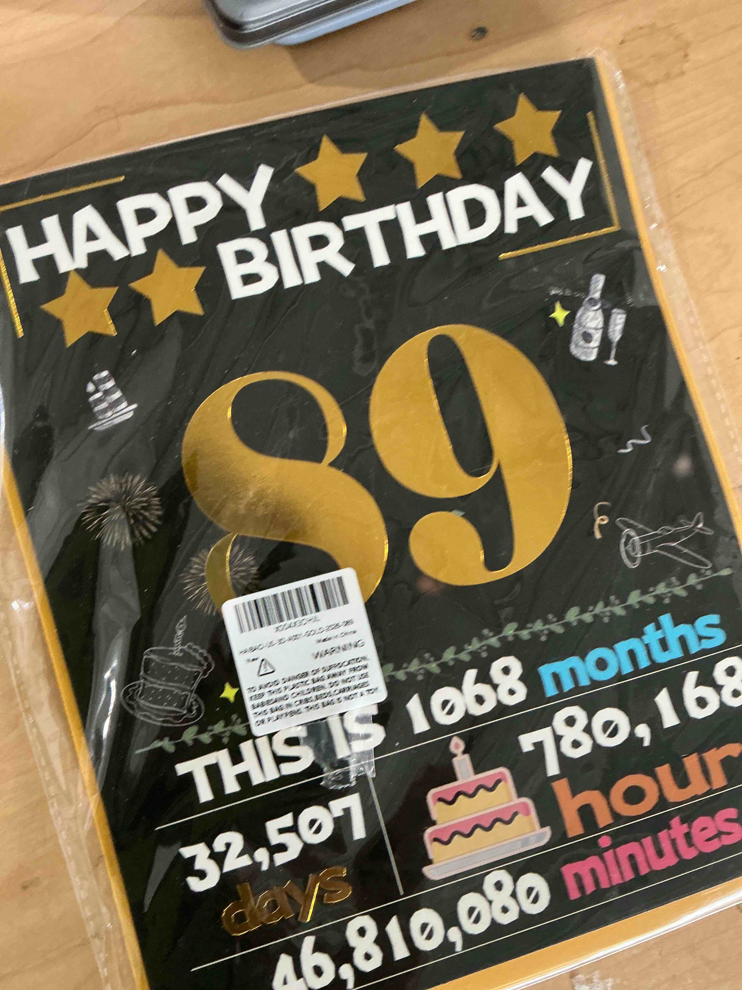 Condition photo showing New/Like New for joycard 89th birthday card for women men, 3d pop up happy birthday gift for grandpa grandma, funny 89 year old birthday decorations for mother dad, back in 1937 laser gold retro theme