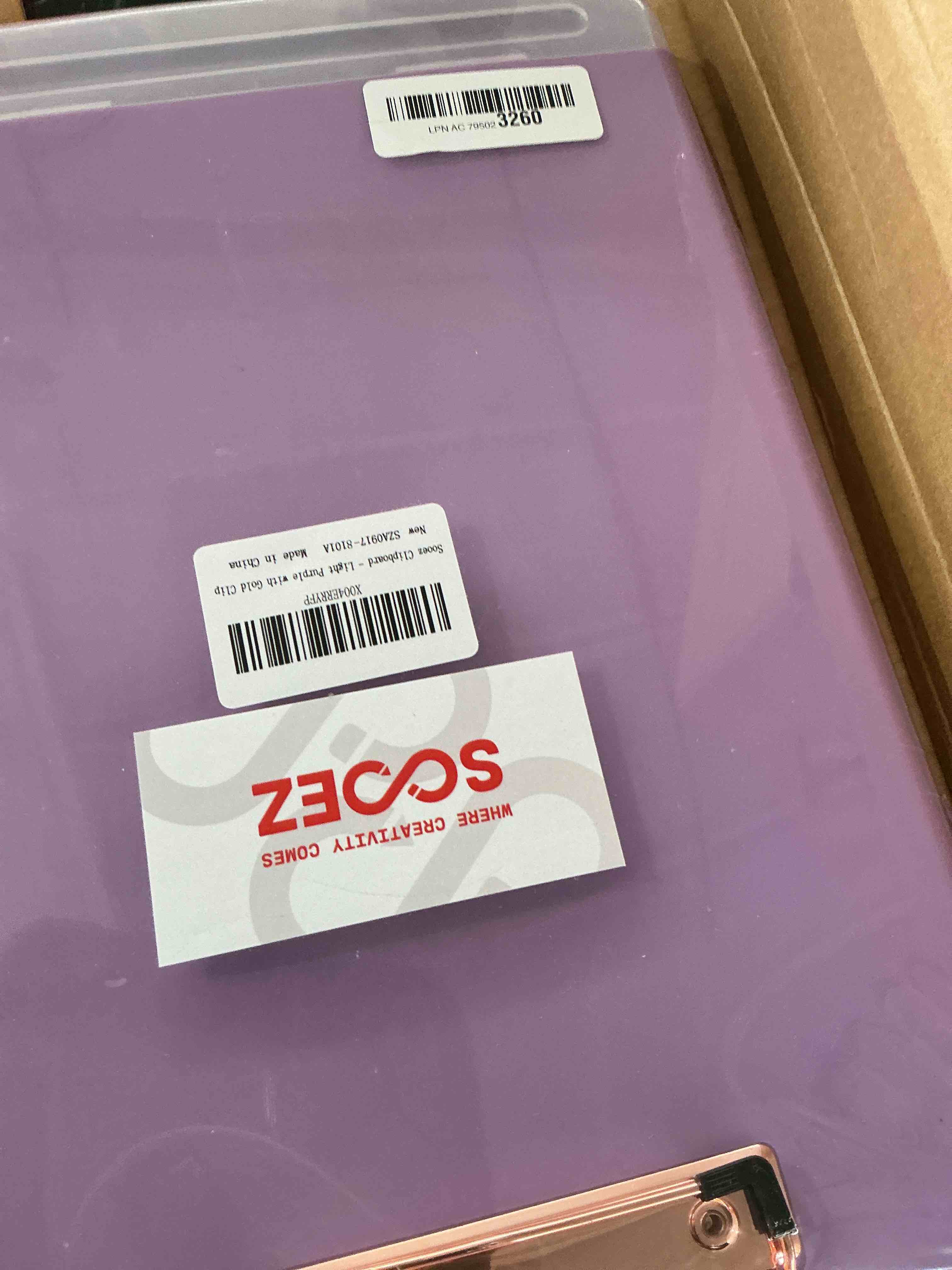 Condition photo showing New/Like New for sooez clipboard with storage, clip board 8.5 x 11 with pen holder, plastic organization case box for letter legal a4 size paper, low profile clip, nurses teachers must haves, school & office supplies