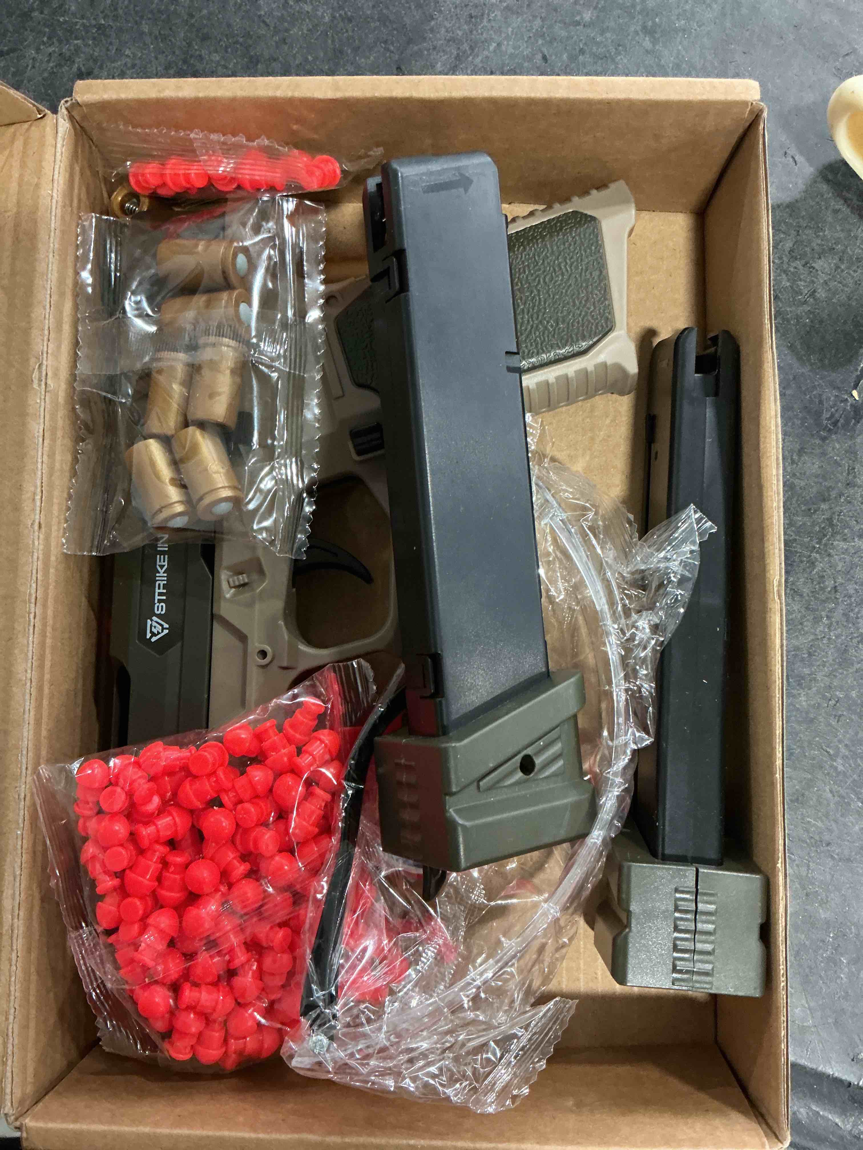 Condition photo showing Good Condition for Automatic Shell Ejecting Toy Gun Pistol, Soft Bullet Toy Gun for Boys, Education Model Realistic Toy Pistol Shooting Game Toys Gifts Christmas Birthday for Kids 8+ Khaki