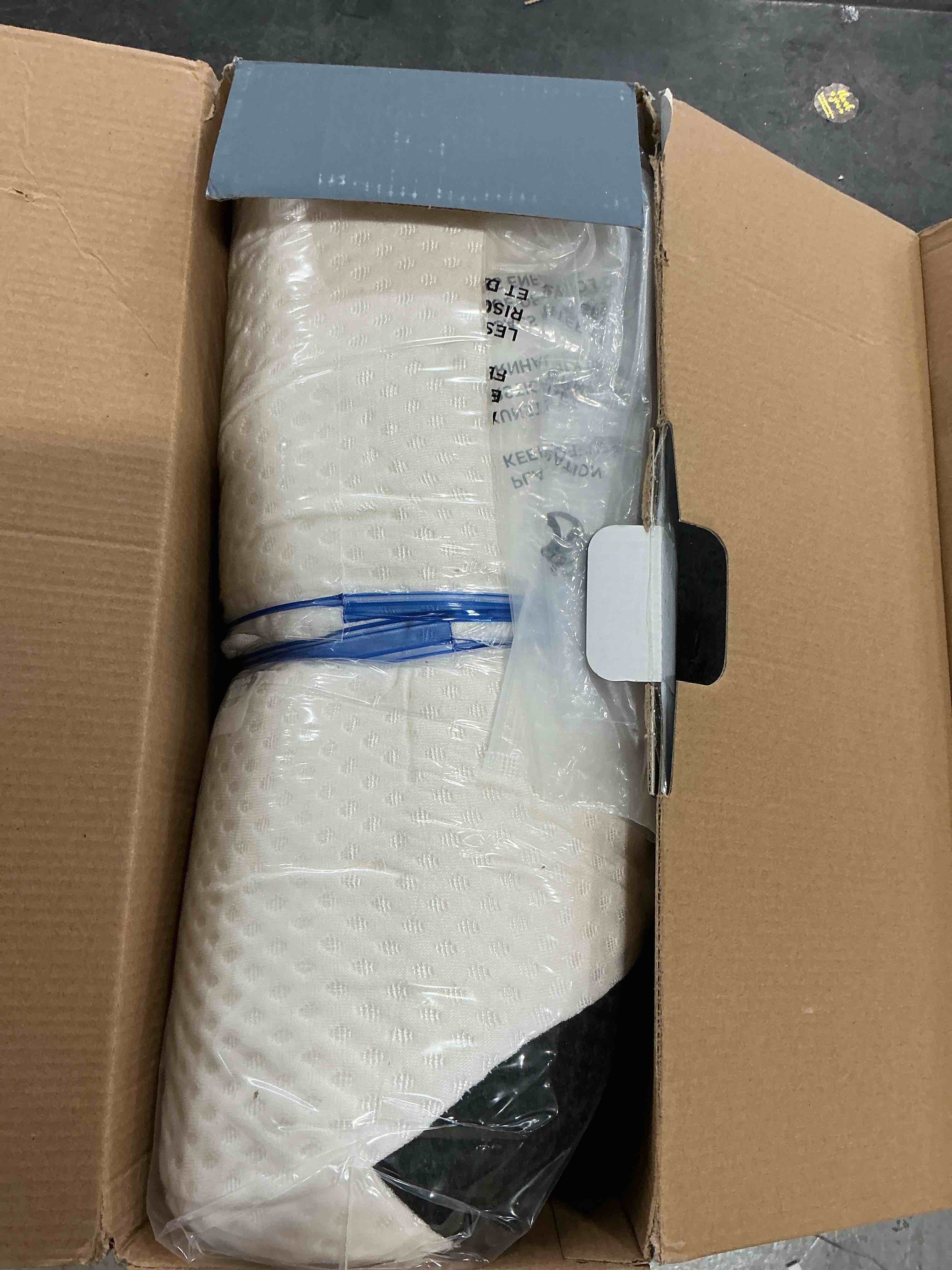 Condition photo showing Good Condition for Osteo Cervical Pillow for Neck Pain Relief, Hollow Design Odorless Memory Foam Pillows with Cooling Case, Adjustable Orthopedic Bed Pillow for Sleeping, Support for Side Back Sleepers Queen(25.5*16.5*5.2/4.1 inches) Black