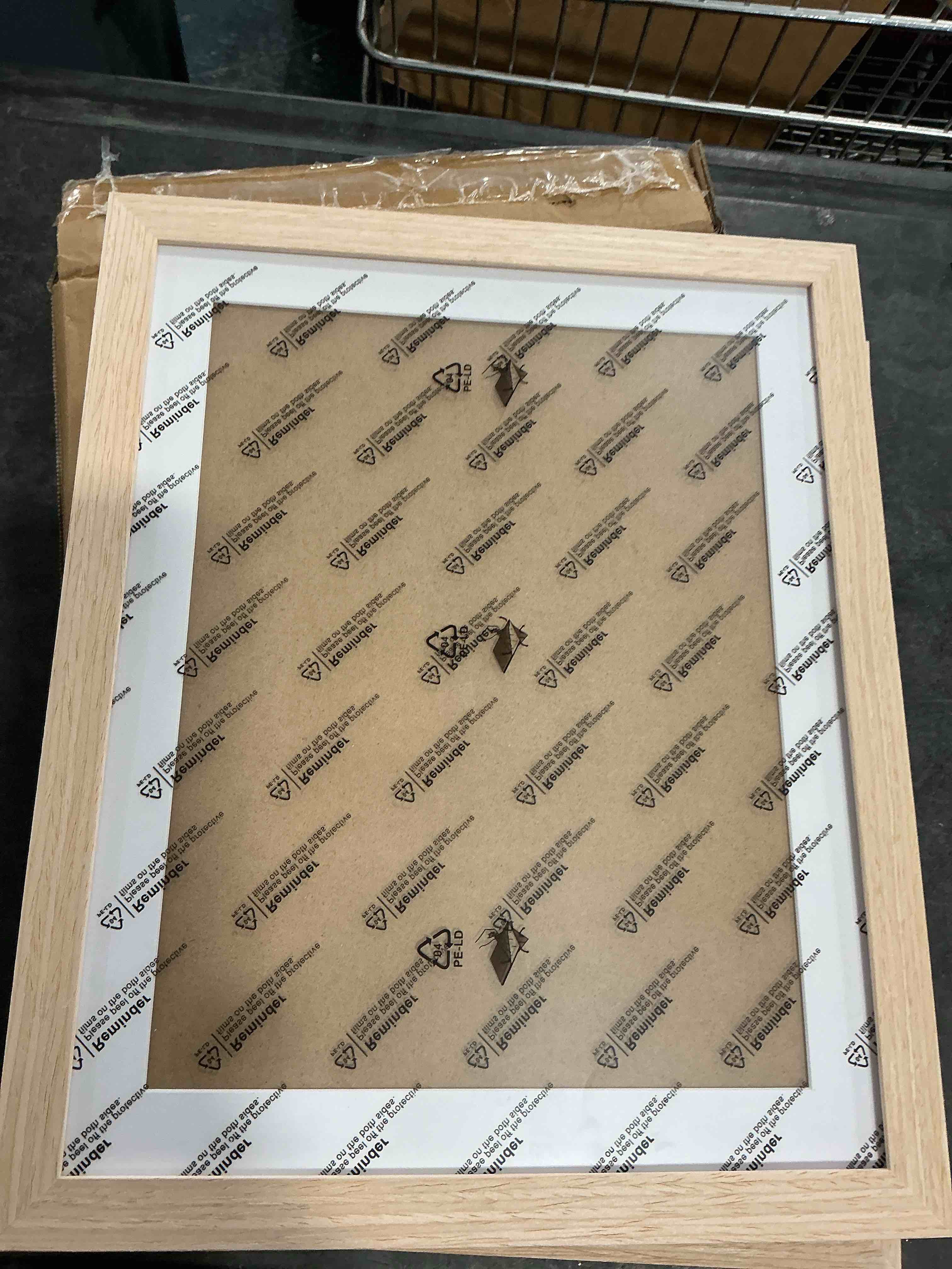 Condition photo showing Good Condition for KINLINK 10x12.5 Kids Art Frame Set of 2, Solid Wood Kids Artwork Frames Changeable with Front Opening Hold 150 Pictures, Art Frames for Kids Art with Mat?without Mat 10x12.5 Picture Frame Natural Natural 10x12.5