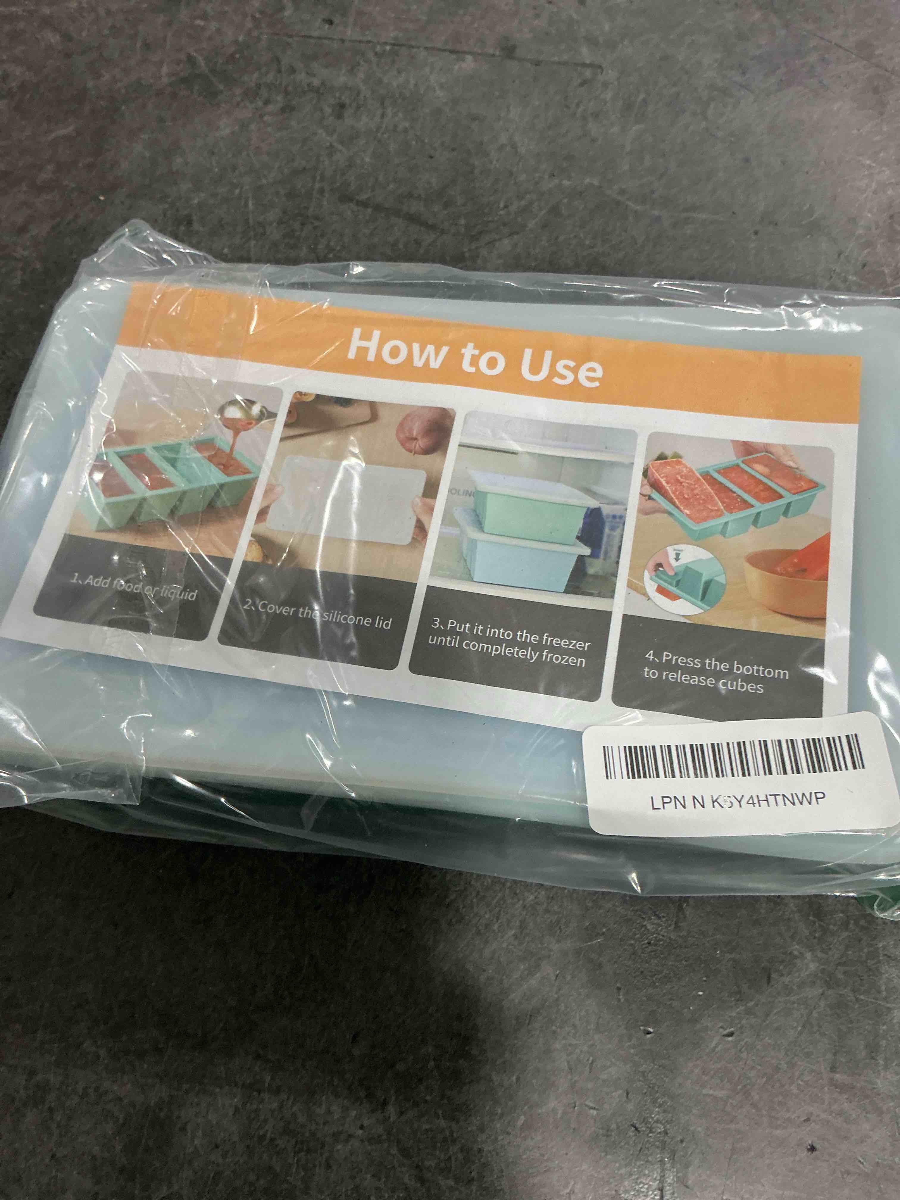 Condition photo showing Good Condition for Silicone Freezer Tray for Sauce Cube: GGOW Silicone Freezing Tray for Broth Soup Storage - Freeze 250mL 125mL Souped Portion Aqua