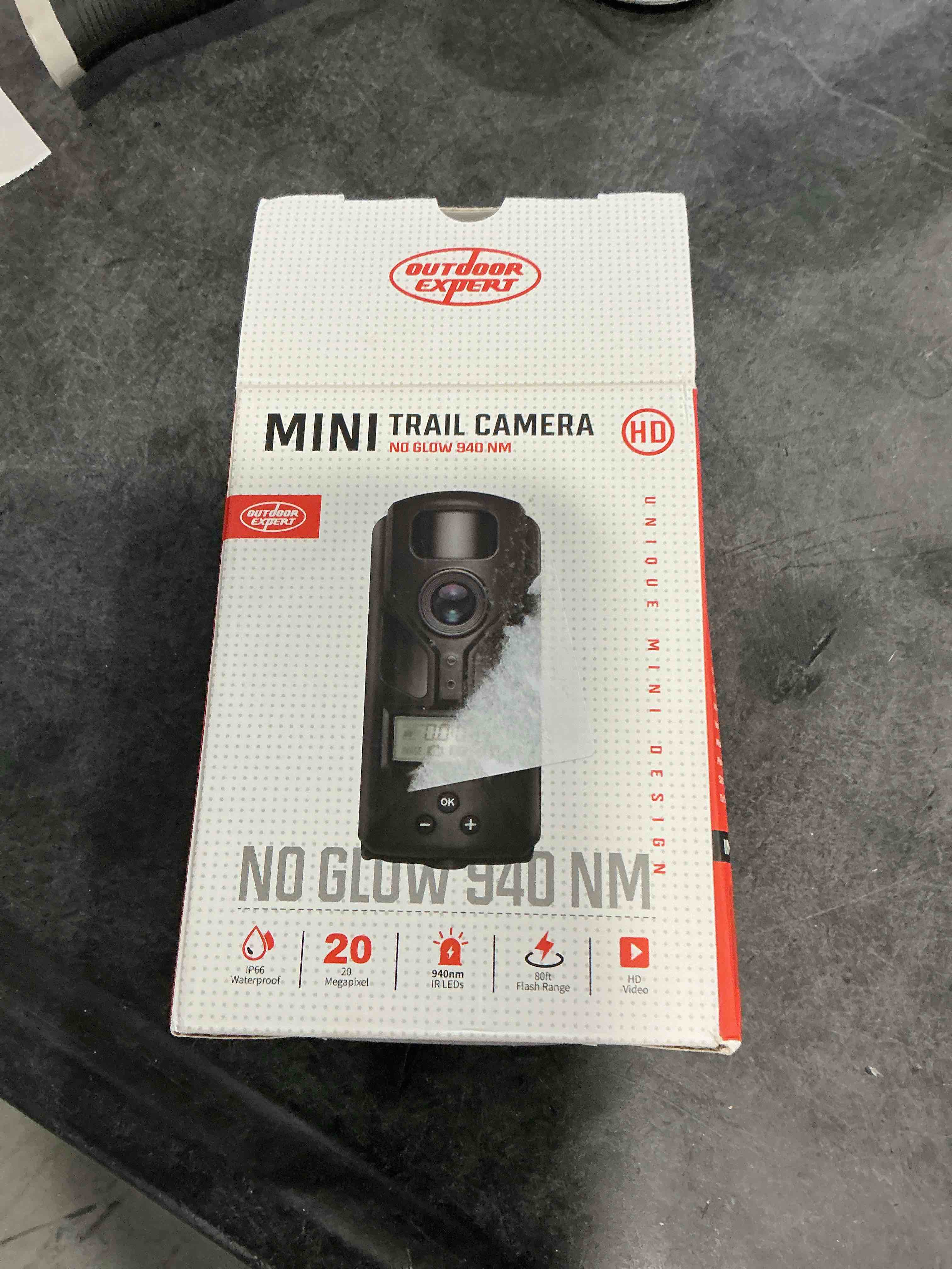 Condition photo showing New/Like New for 20MP MINI Trail Camera,1080P Hunting Trail Camera with No Glow 940nm Night Vision Motion Activated IP66 Waterproof,80ft Illumination Range Hunting Game Cam for Wildlife Monitoring