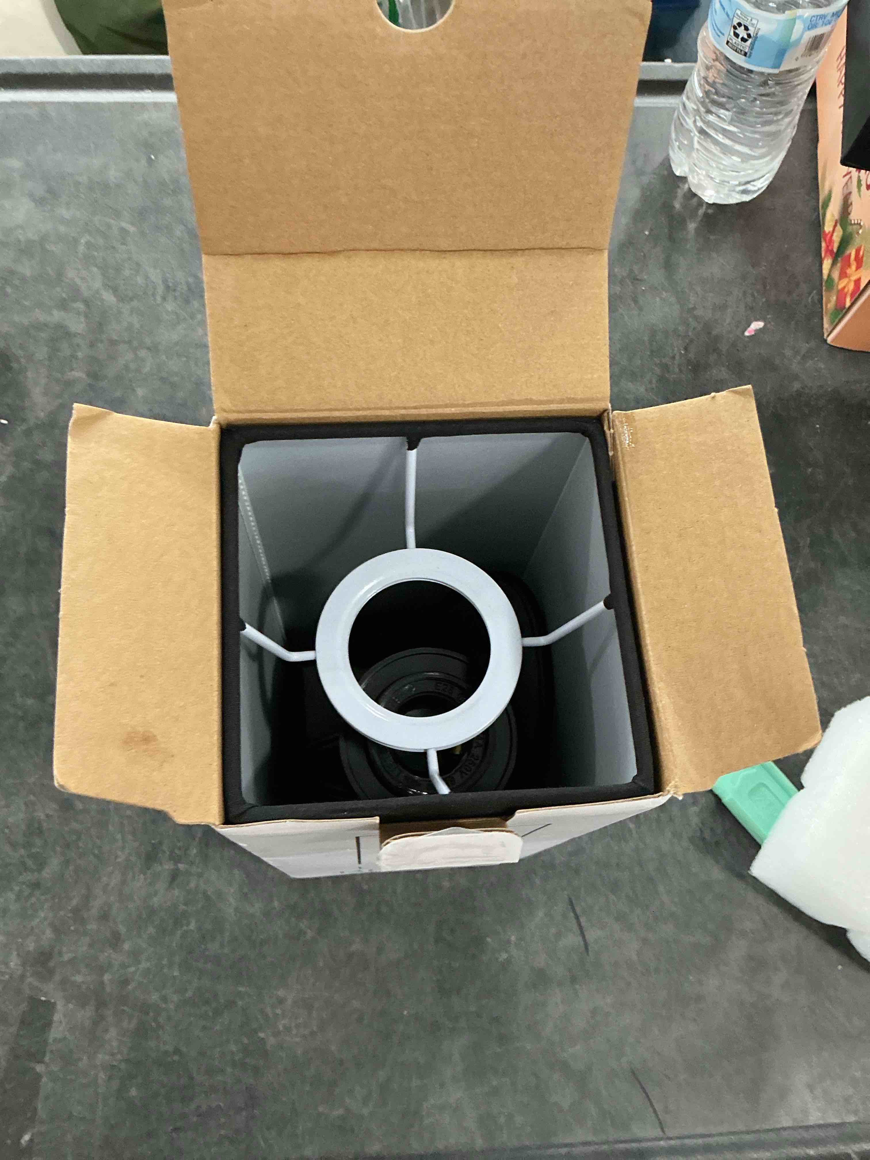 Condition photo showing New/Like New for aooshine Black Small Table Lamp - Bedside Lamp for Bedroom, Minimalist Nightstand Light with Black Base Black & Black 12.8in