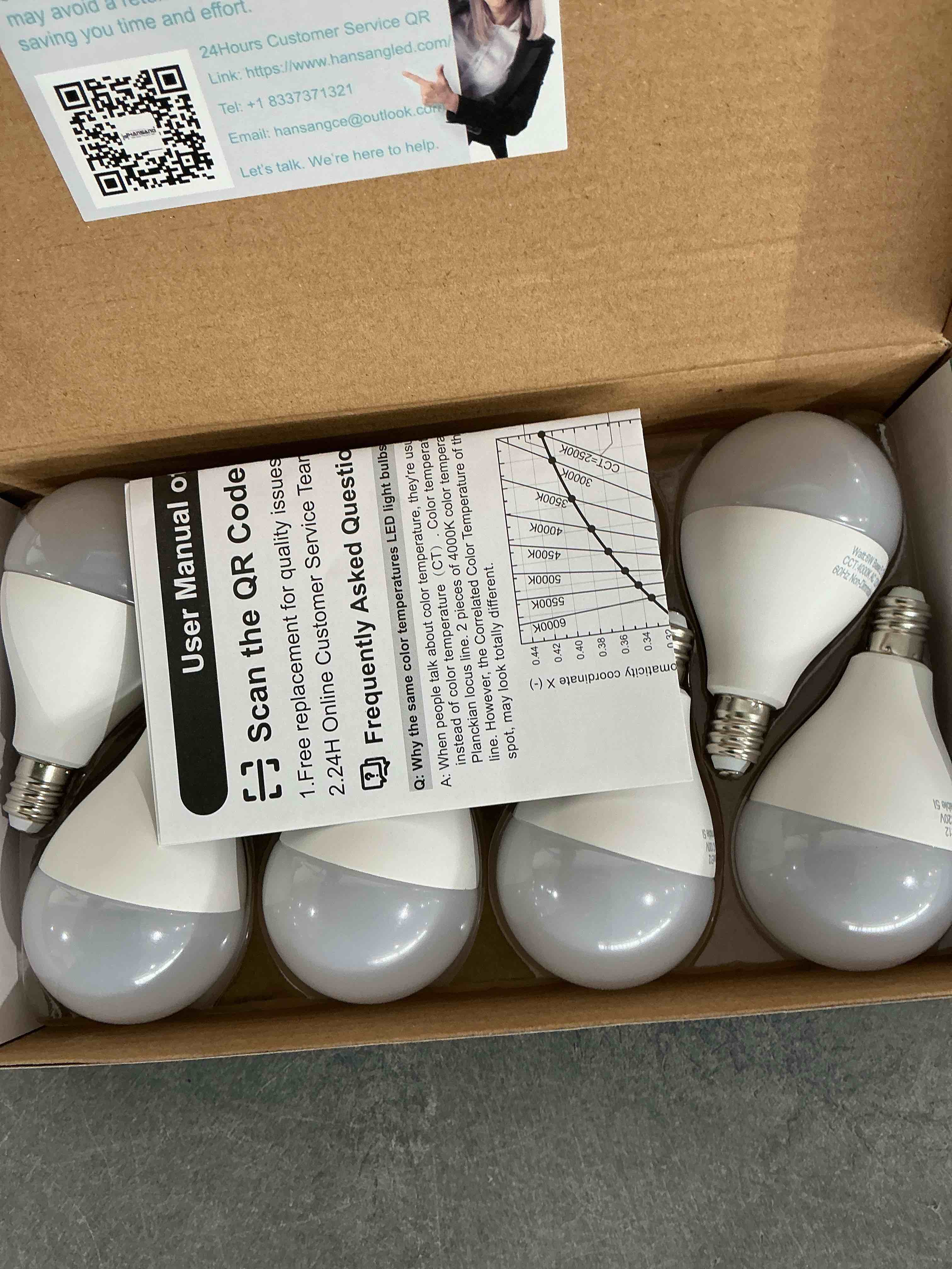 Condition photo showing Good Condition for LED Ceiling Fan Light Bulbs 120V 60W Light Bulb Equivalent, Hansang E12 Candelabra Base LED Light Bulbs Natural White 4000K, 600LM E12 Small Base LED Light Bulbs for Ceiling Fans, Non-Dimmable, 8 Pack Natrual Daylight 4000k 8 Count (Pack of 1)
