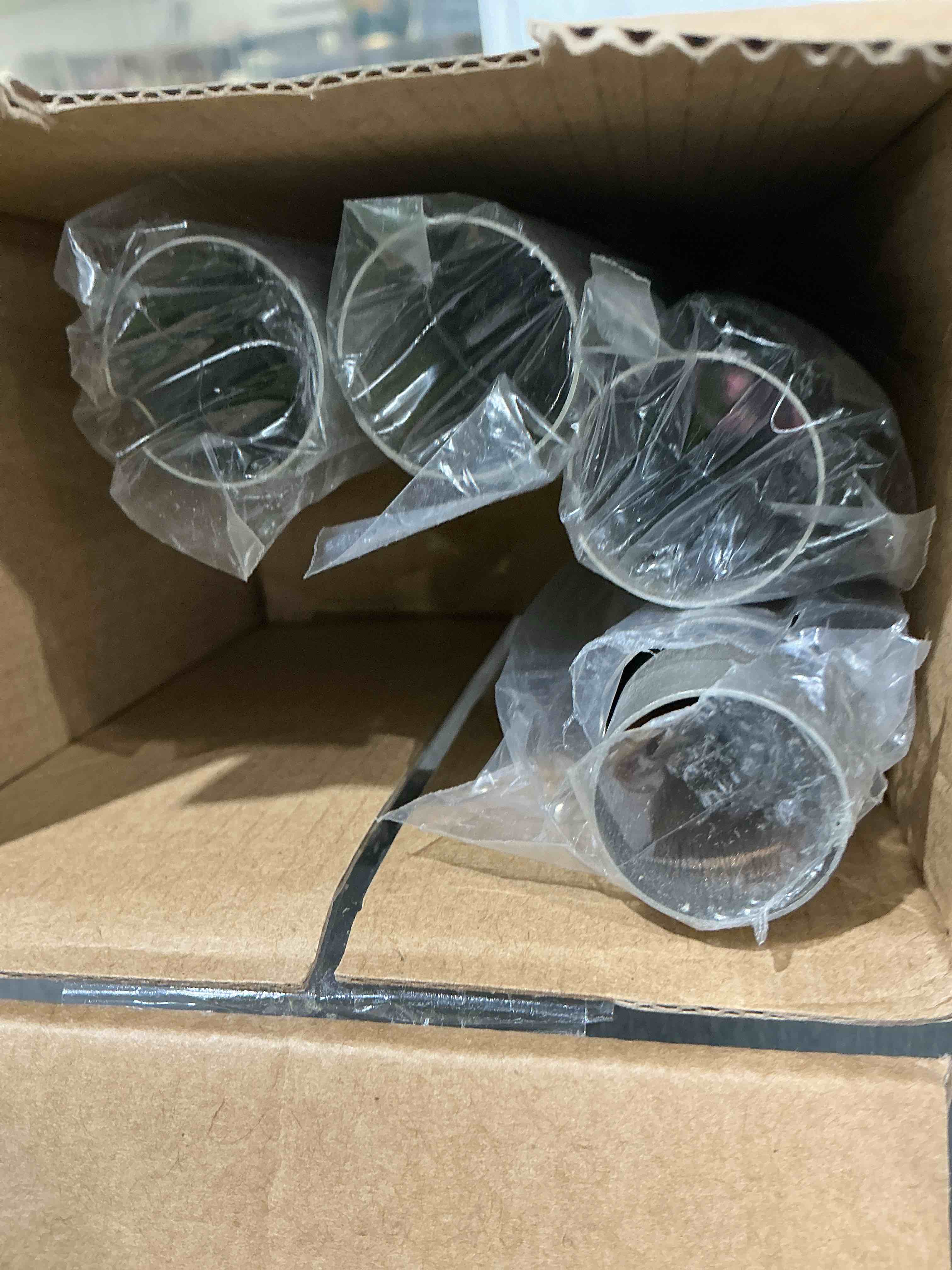 Condition photo showing Good Condition for Brushed Nickel Curved Shower Curtain Rod 33-78 Inches Adjustable Splicing Design Curved Shower Rods Round Shower Curtain Rod Rust Proof Stainless Steel Curved Shower Rods For Bathroom Need to Drill Brushed Nickel 35-76"