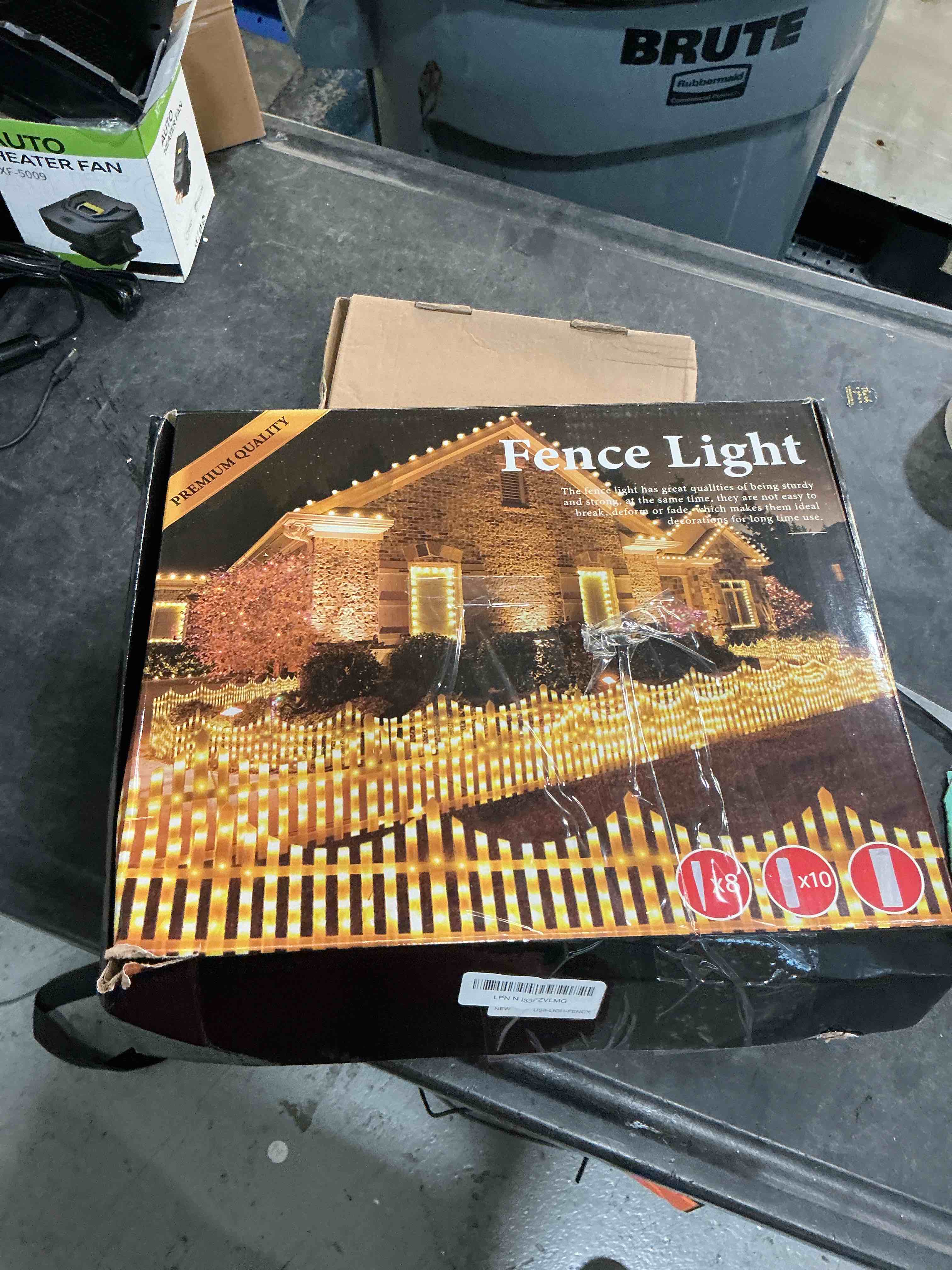 Condition photo showing New/Like New for MGupzao Christmas Tree Fence Light - Christmas Decorations Lights 8 Pack Picket Fence for Indoor Outdoor Christmas Decor, Plug-in 8 Modes Decorative Light for for Landscape Patio Yard Path Xmas Decor