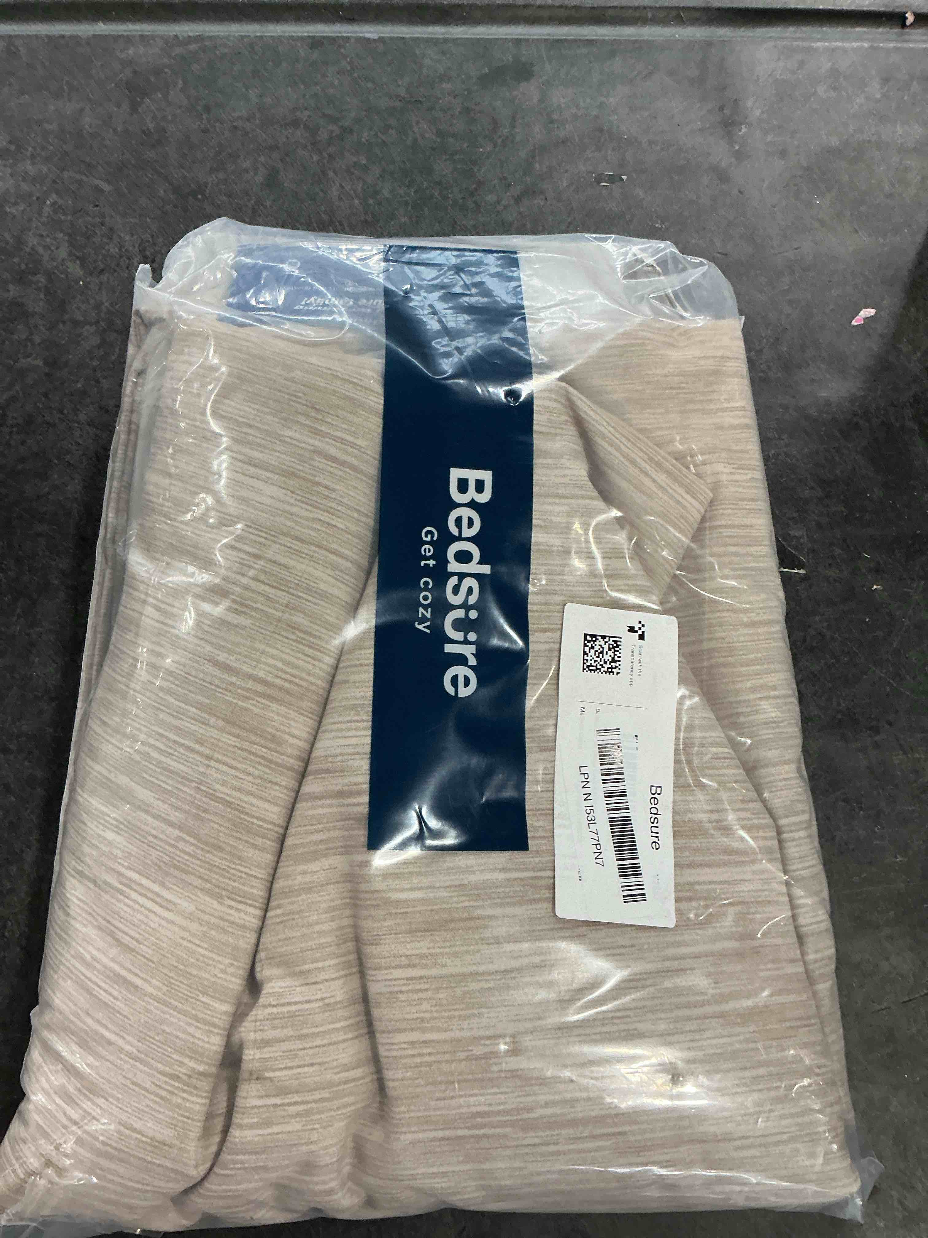 Condition photo showing Good Condition for Bedsure Duvet Cover Queen Size - Soft Double Brushed Bedding Set for Kids & Adults, Zipper Closure, 3 Pieces, Includes 1 Duvet Cover (90"x90") & 2 Pillow Shams, NO Comforter, Linen Queen (90" x 90") 02 - Linen (No Comforter)