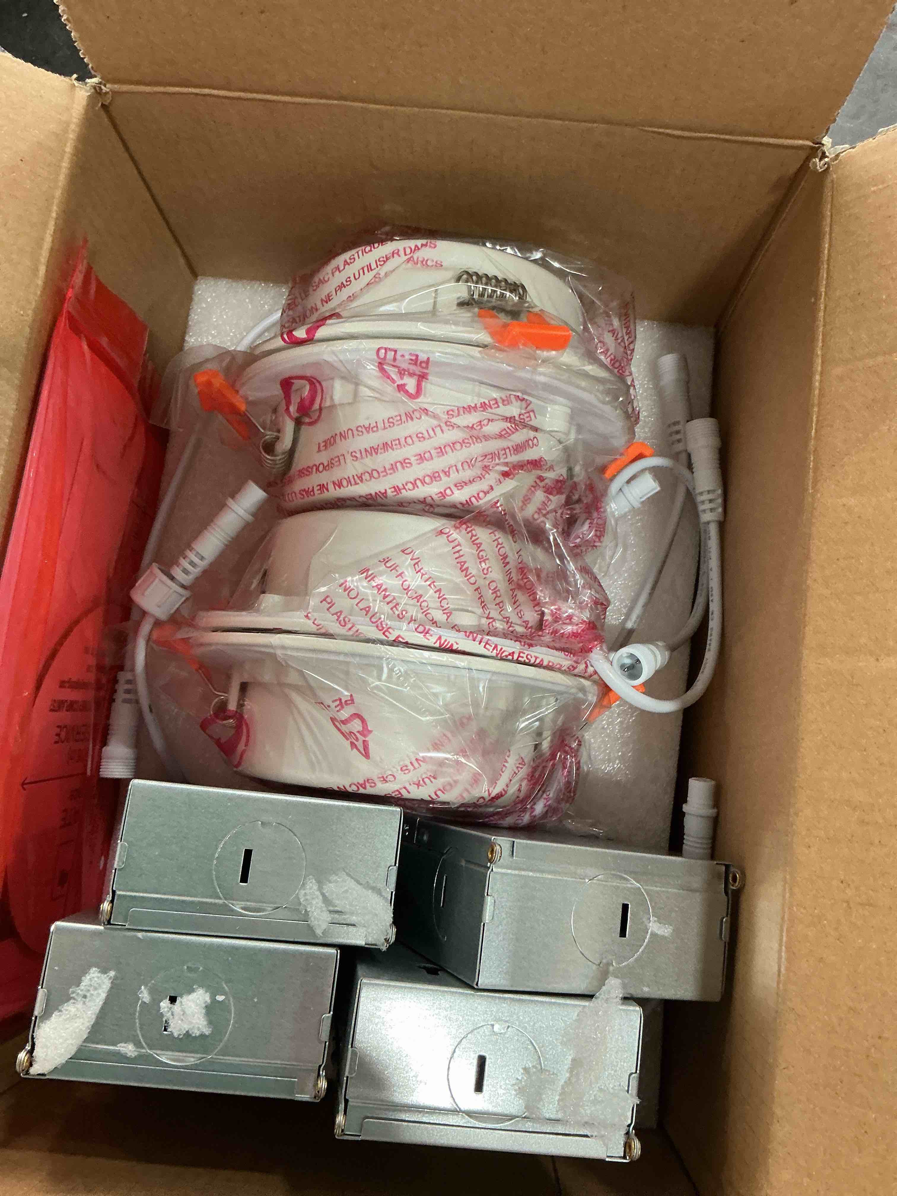 Condition photo showing Good Condition for CLOUDY BAY 4 inch Gimbal Smart WiFi LED Recessed Lights,RGBCW Color Changing,Compatible with Alexa and Google Home Assistant,No Hub Required,2700K-6500K,IC Rated,Pack of 4 4 Inch White | Rgbcw