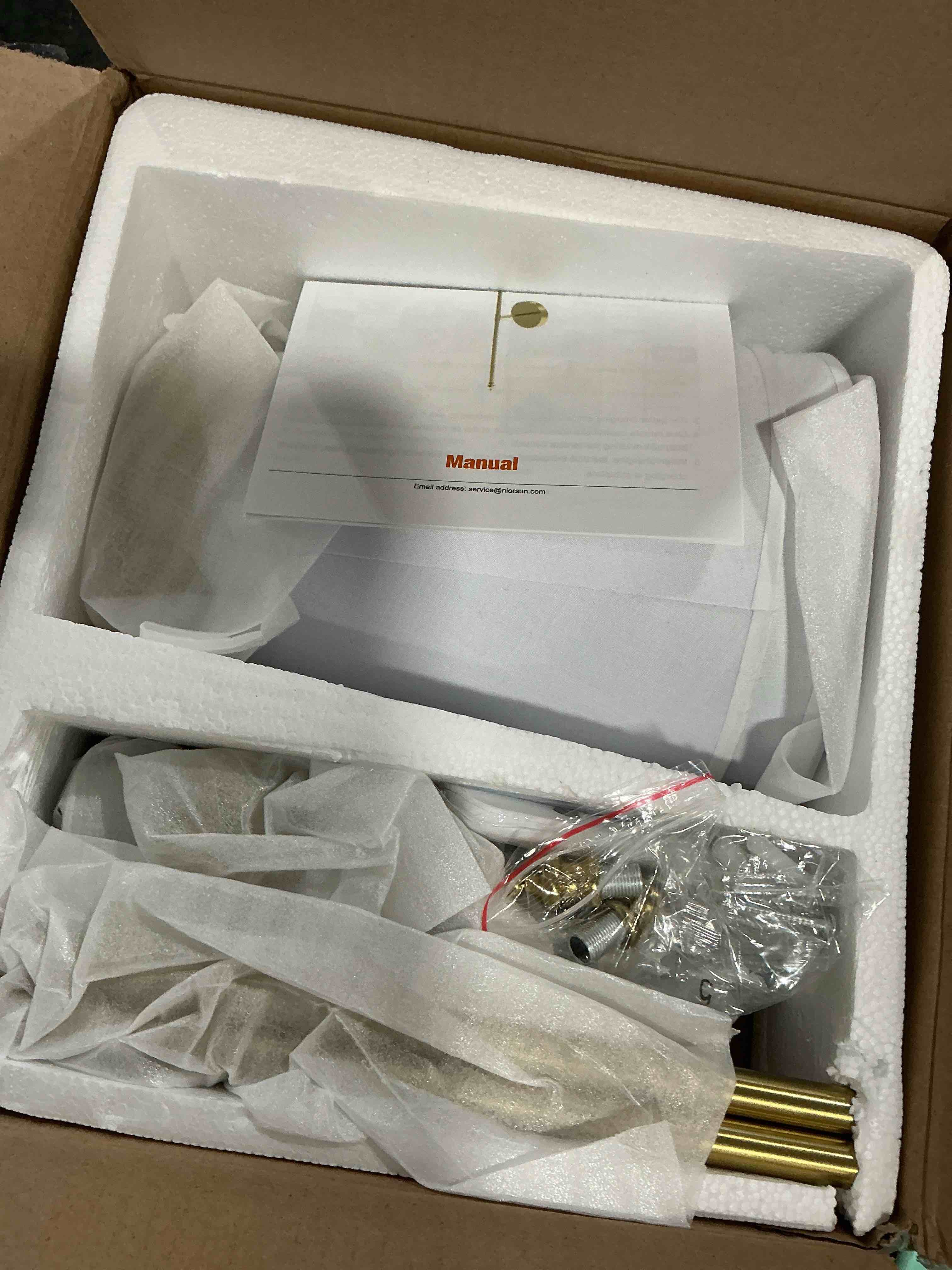 Condition photo showing Good Condition for NIORSUN Battery Operated Wall Sconce Set of 2,Gold Rechargeable Wall Lights with 5200mAh Dimmable Bulbs and Remote,10 Colors Wireless Wall Lamps for Bedroom Living Room Hallway Decor Gold 24 inch