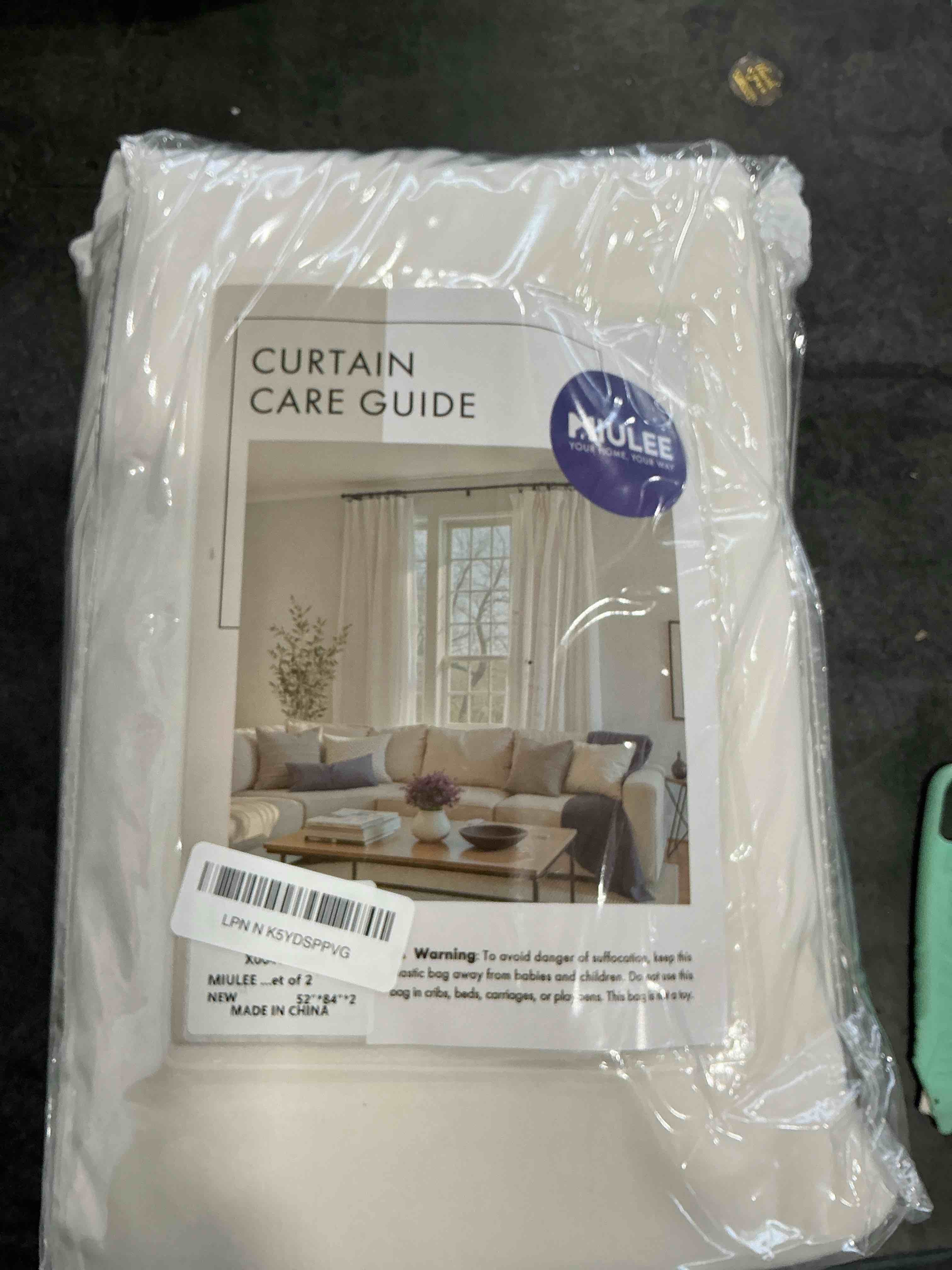 Condition photo showing Good Condition for MIULEE Ivory Velvet Curtains Thermal Insulated Blackout Curtain Drapes for Bedroom Living Room Darkening 84 Inches Long Curtains Panels Rod Pocket Set of 2 52"W x 84"L (Pack of 2) Ivory