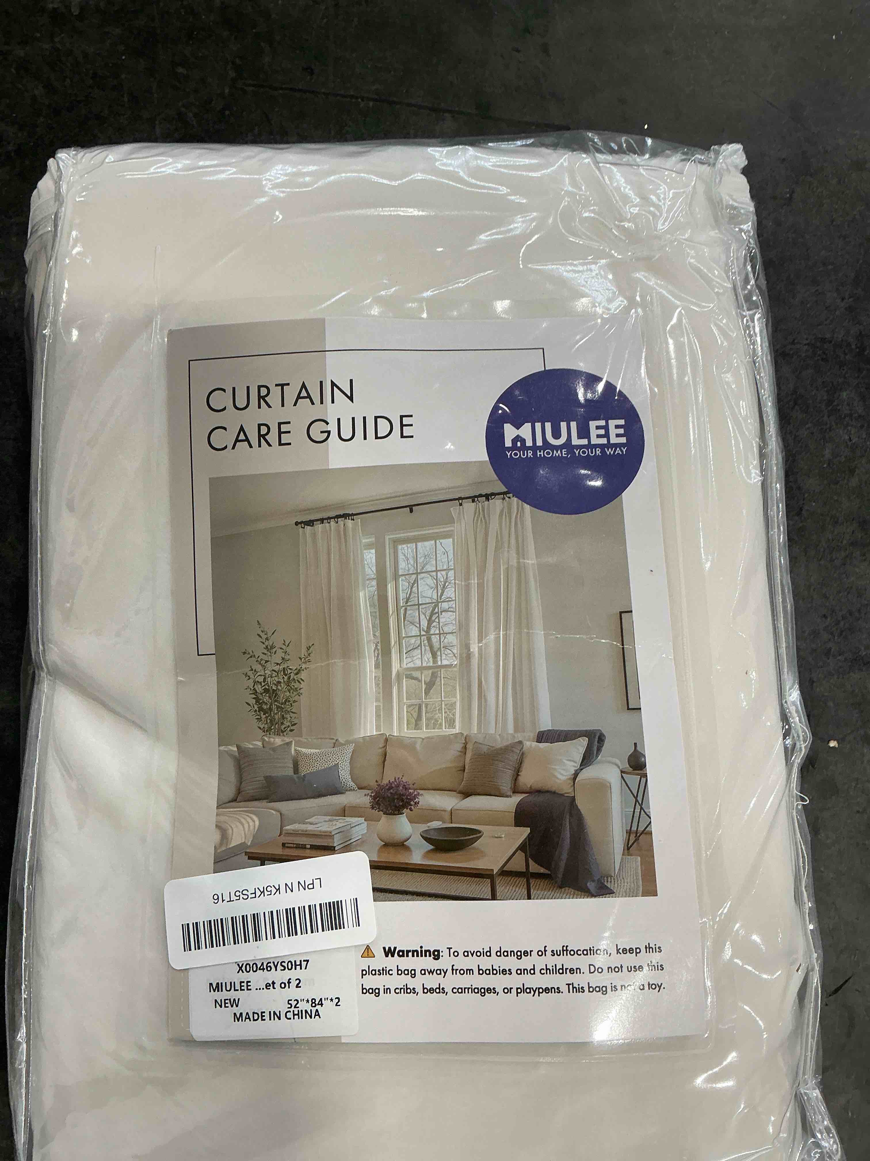 Condition photo showing Good Condition for MIULEE Ivory Velvet Curtains Thermal Insulated Blackout Curtain Drapes for Bedroom Living Room Darkening 84 Inches Long Curtains Panels Rod Pocket Set of 2 52"W x 84"L (Pack of 2) Ivory