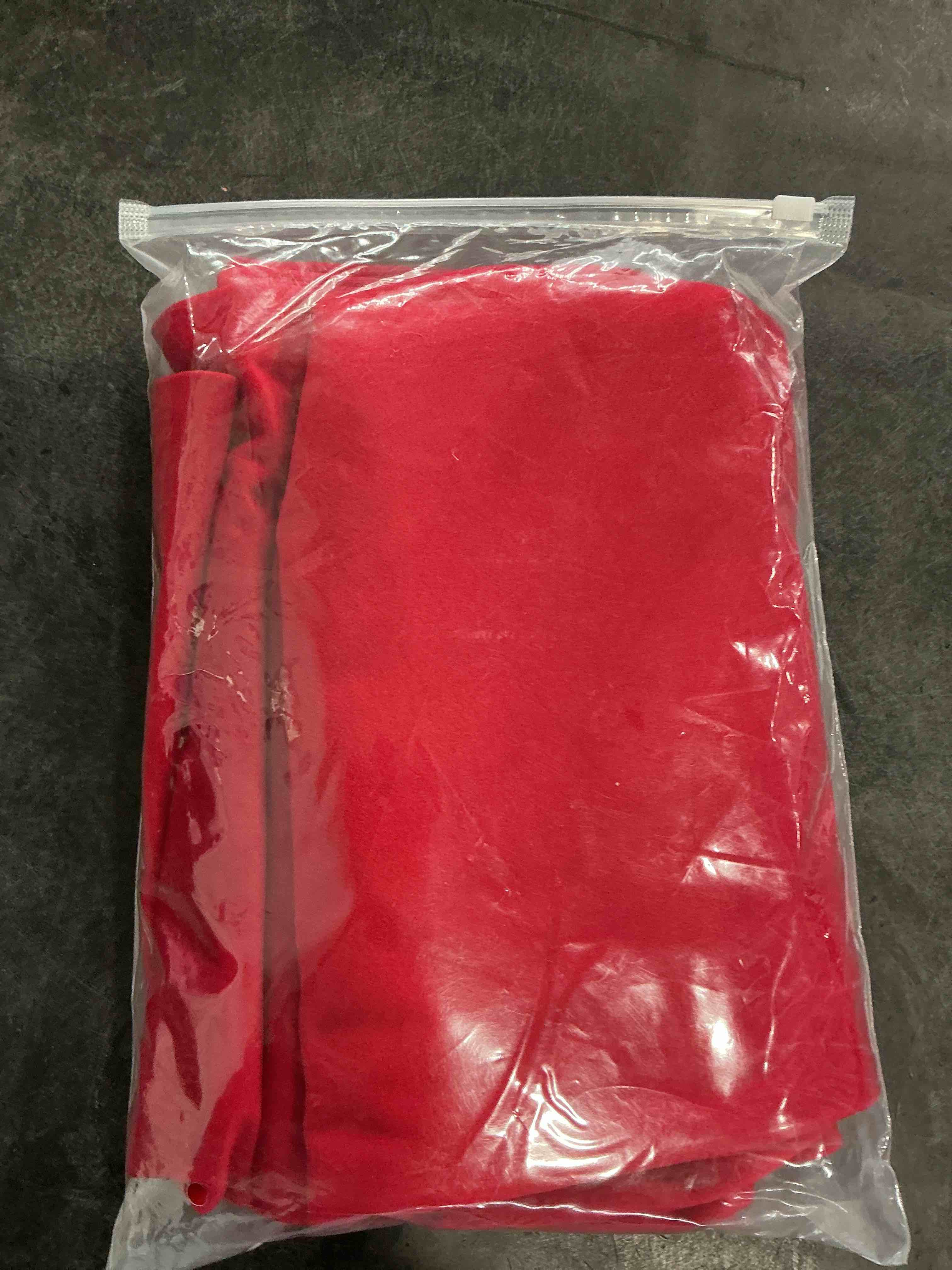 Condition photo showing Good Condition for Mixhug Decorative Throw Pillow Covers, Velvet Cushion Covers, Solid Throw Pillow Cases for Couch and Bed, Red, 16 x 16 Inches, Set of 2 Red 16" x 16" (Pack of 2)