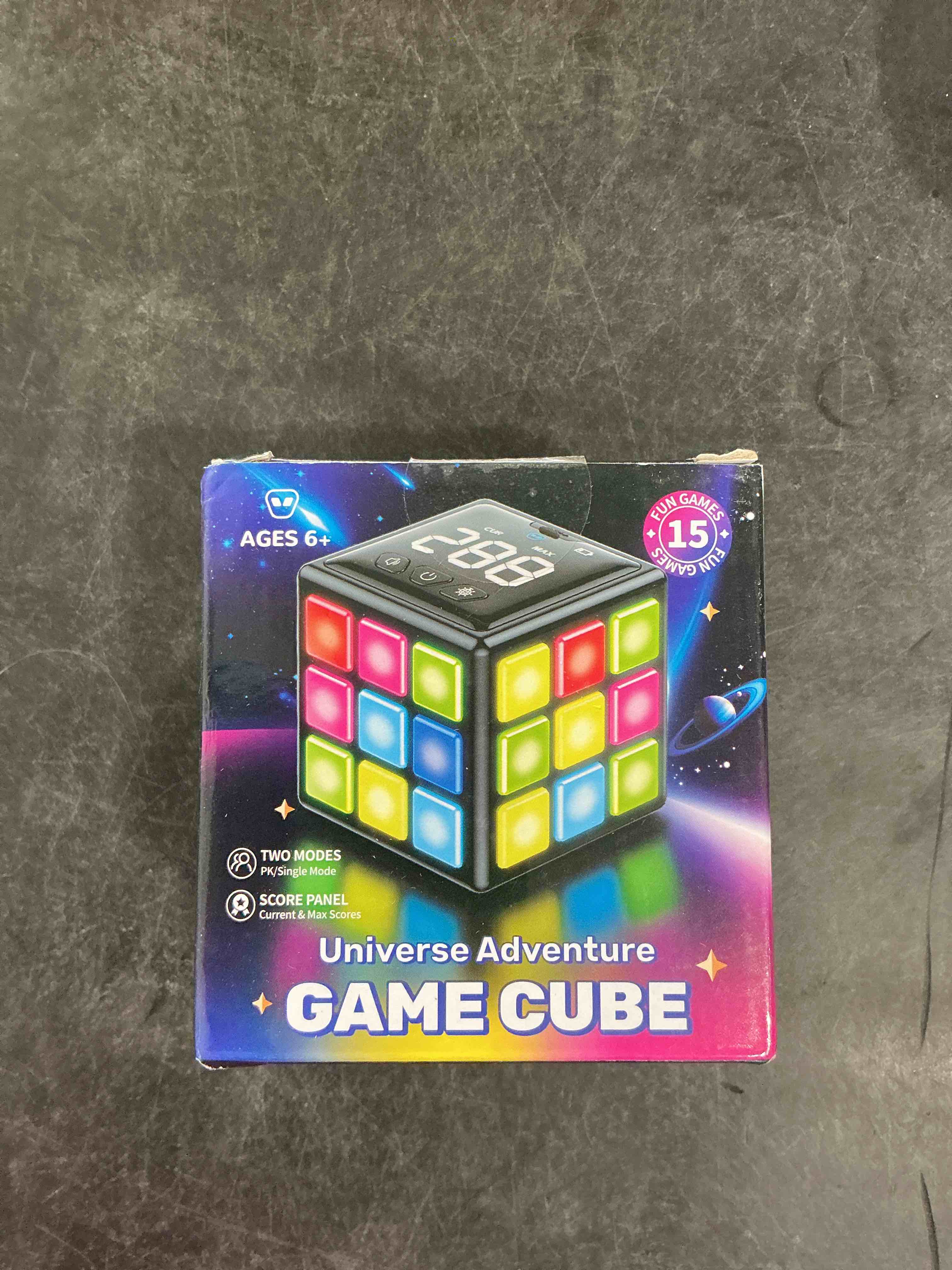 Condition photo showing New/Like New for Rechargeable Game Cube - 15-in-1 Fun Brain Memory & Speed Games for Kids - Christmas Easter Birthday Gifts for Boys Girls Ages 6-12+ Years Old - Toys for Kids Teens with Score Screen (Black)