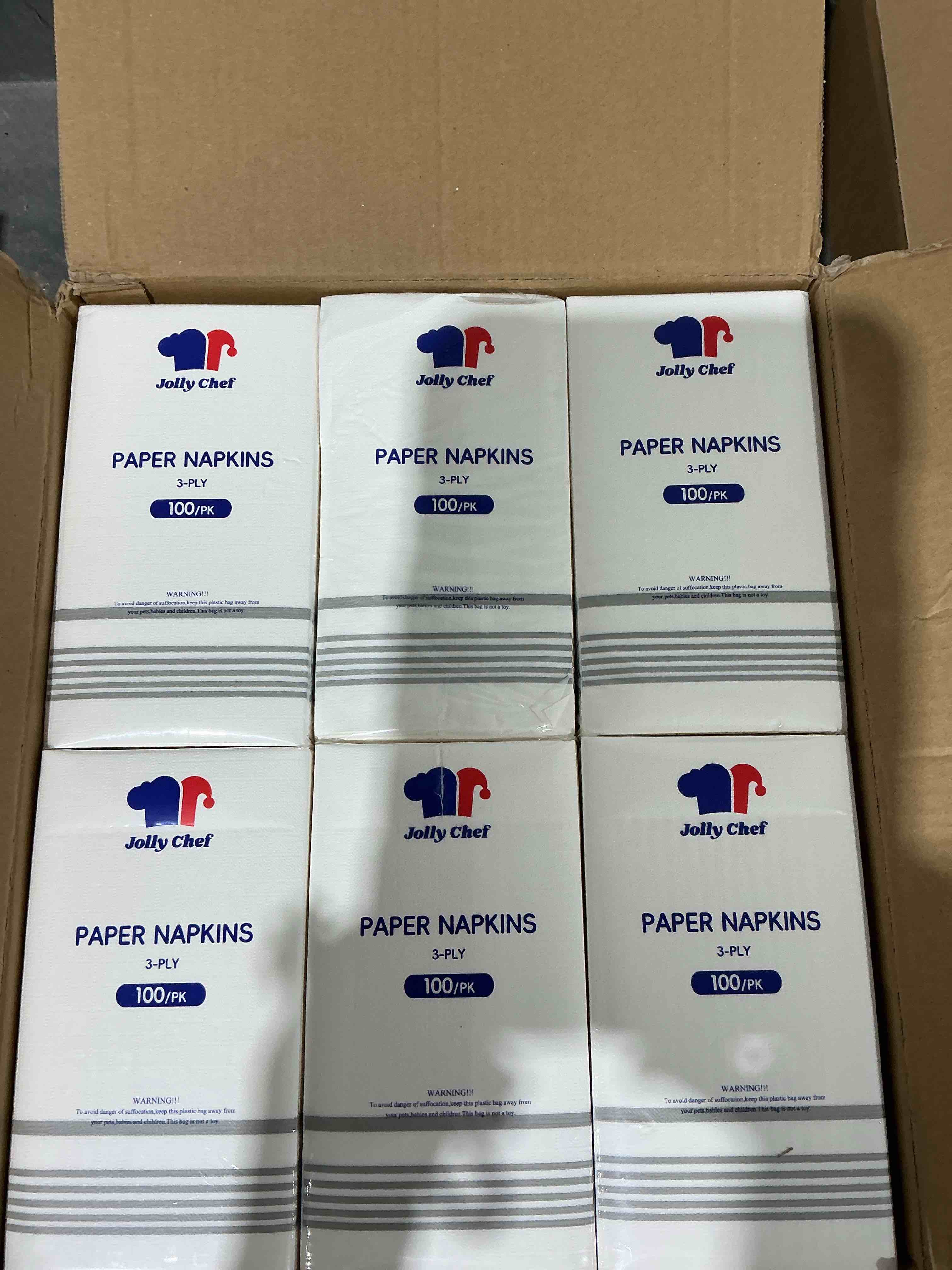 JOLLY CHEF 600 Pack Disposable Paper Napkins, Soft Bathroom Napkins for Guests, 2-Ply White Paper Hand Towels for Halloween, Wedding, Thanksgiving