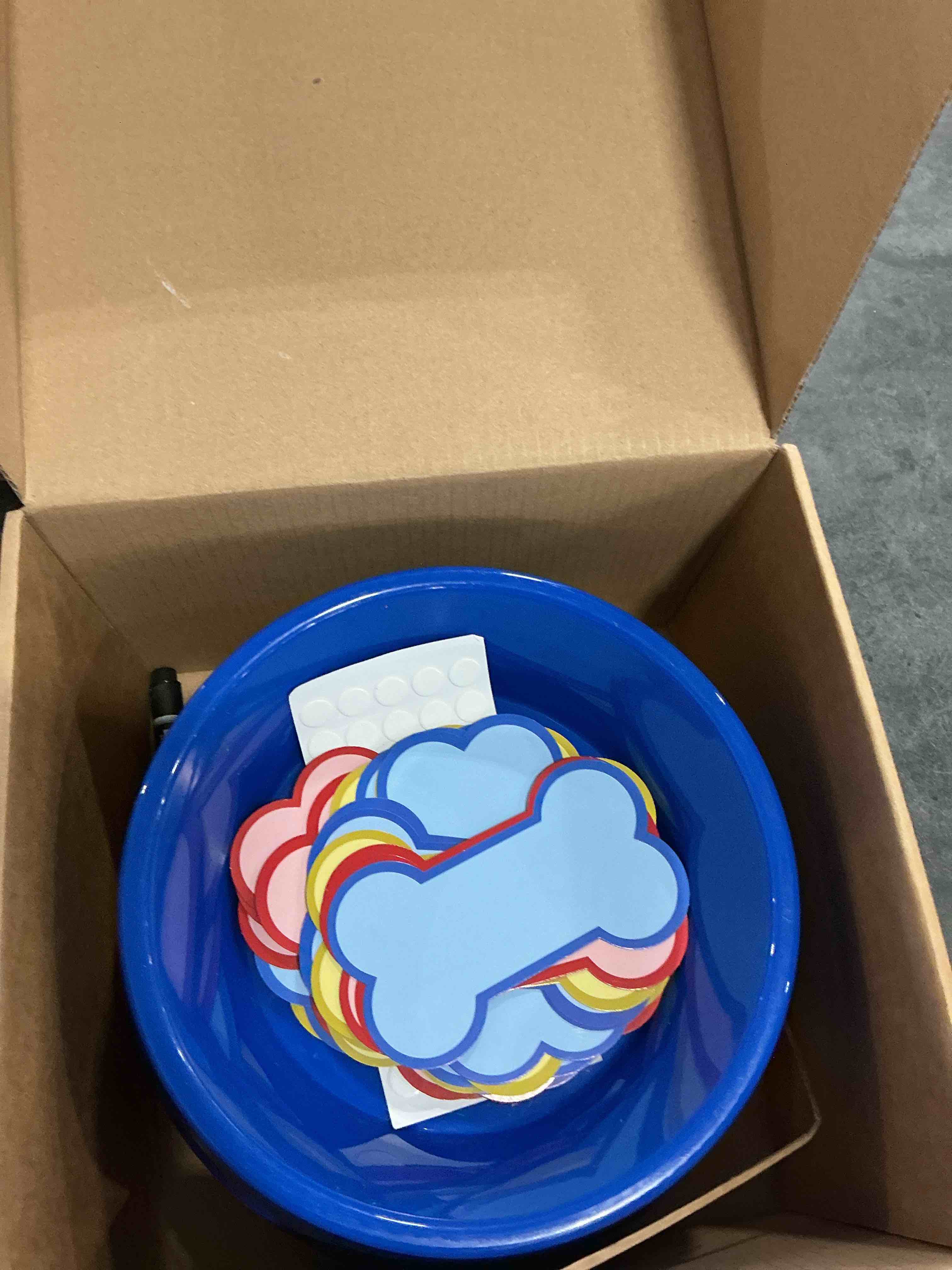 Condition photo showing Good Condition for 12 Set Dog Paw Plastic Bowls Dog Birthday Party Supplies Red Blue and Yellow Food Trays with Bone Cards for Table Dog Puppy Party Decorations 12pcs Plastic