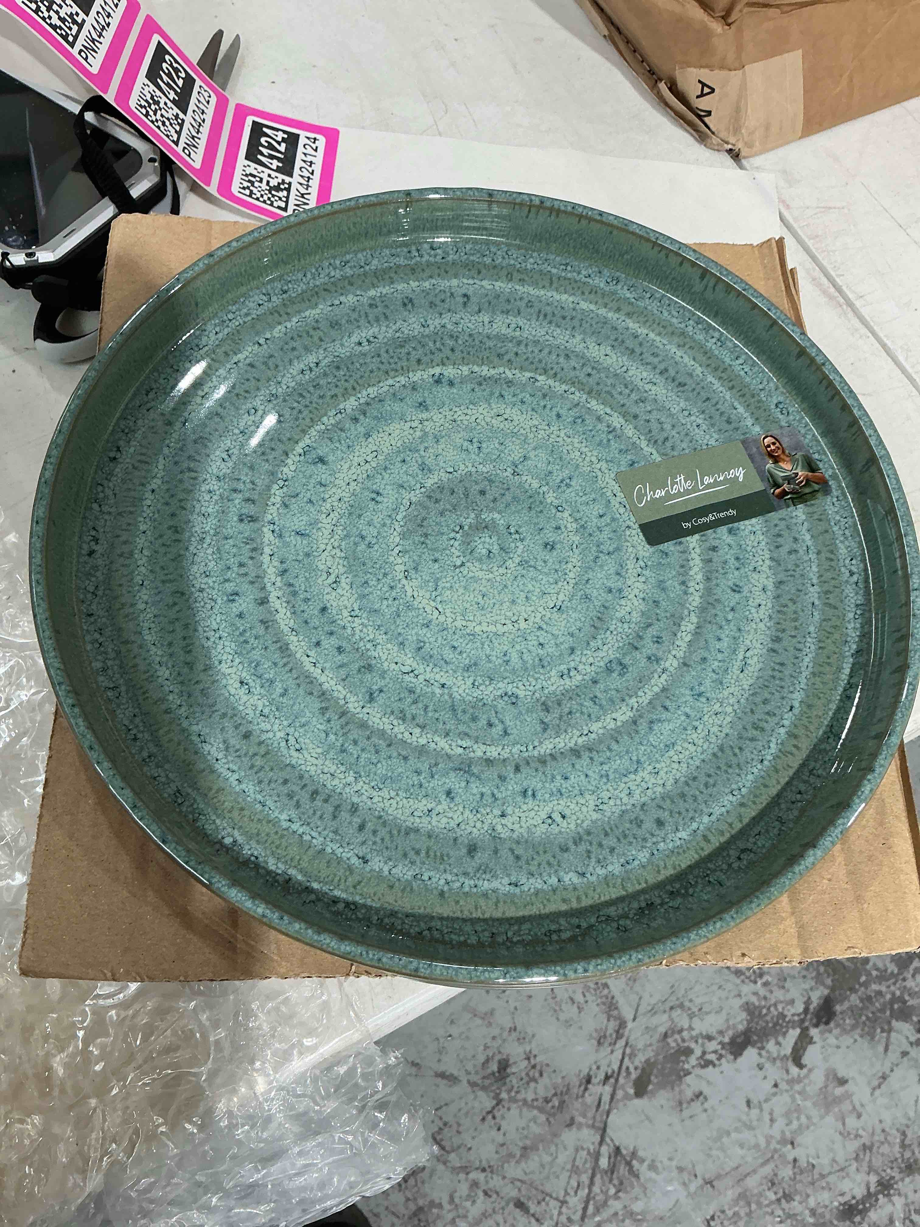 cost & trendy basalt ocean green dinner plate 6-pack