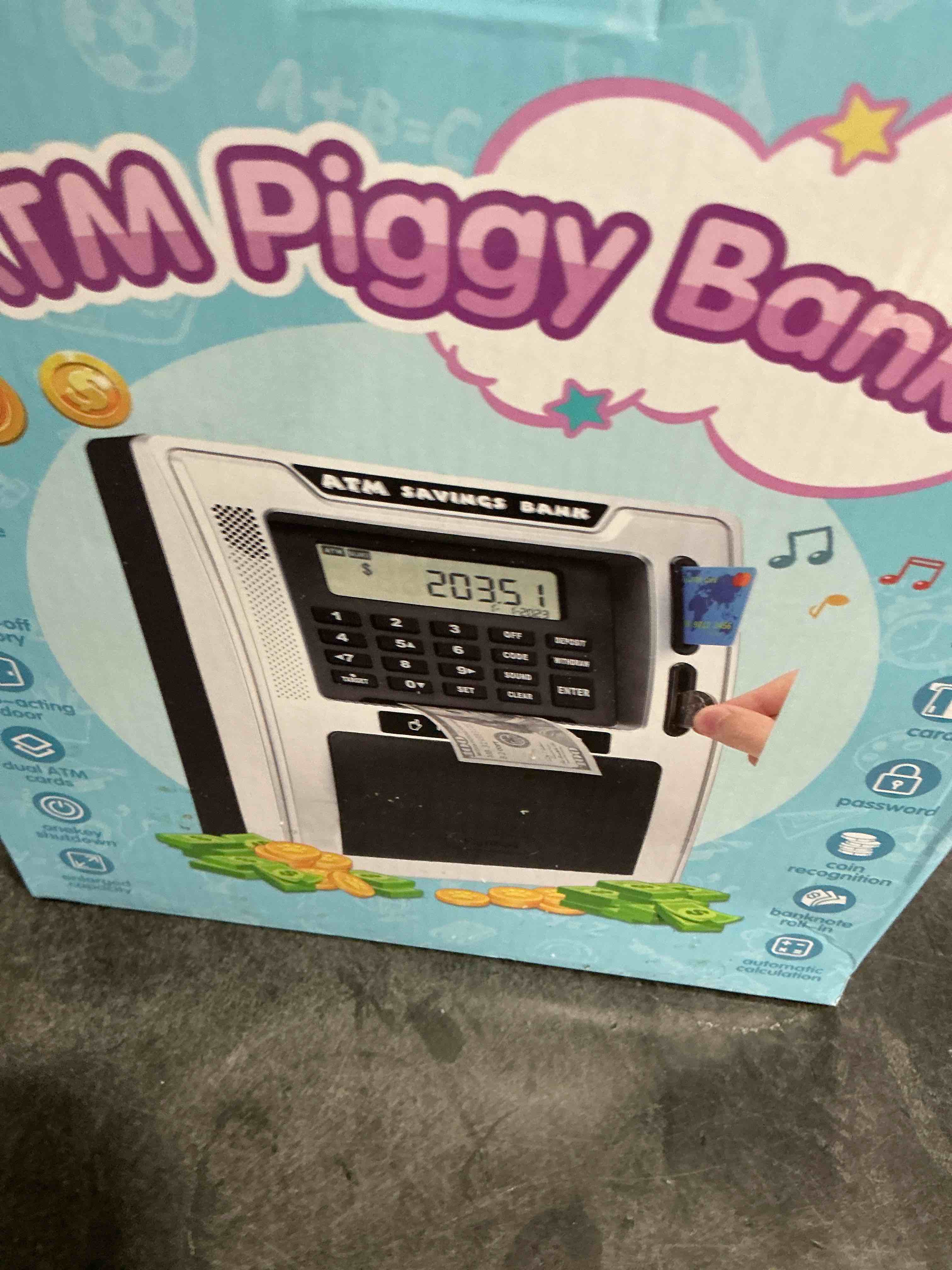 Condition photo showing Good Condition for Fishboy Talking ATM Piggy Bank for Kids with Dual Debit Cards, Power-Off Memory, Auto-Opening Drawer for Real Money for Boys, Onekey Shutdown, Bill Feeder, Coin Recognition, Balance Calculator Machine Black/Silver