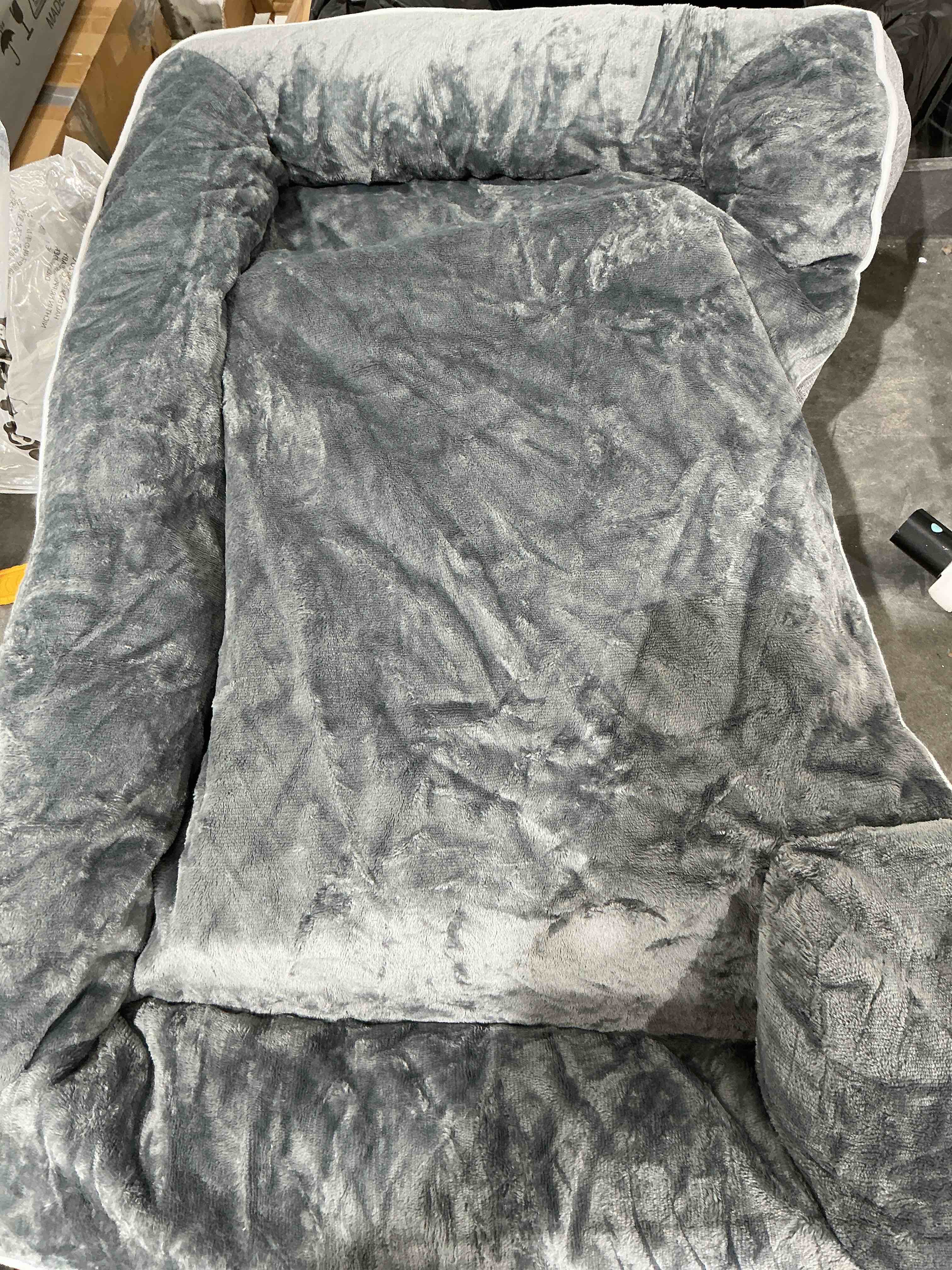 *incomplete*eheyciga orthopedic dog beds for extra large dogs 44x32inch, waterproof memory foam xl pet bed with sides, non-slip and egg-crate foam big dog couch bed with washable removable cover, grey