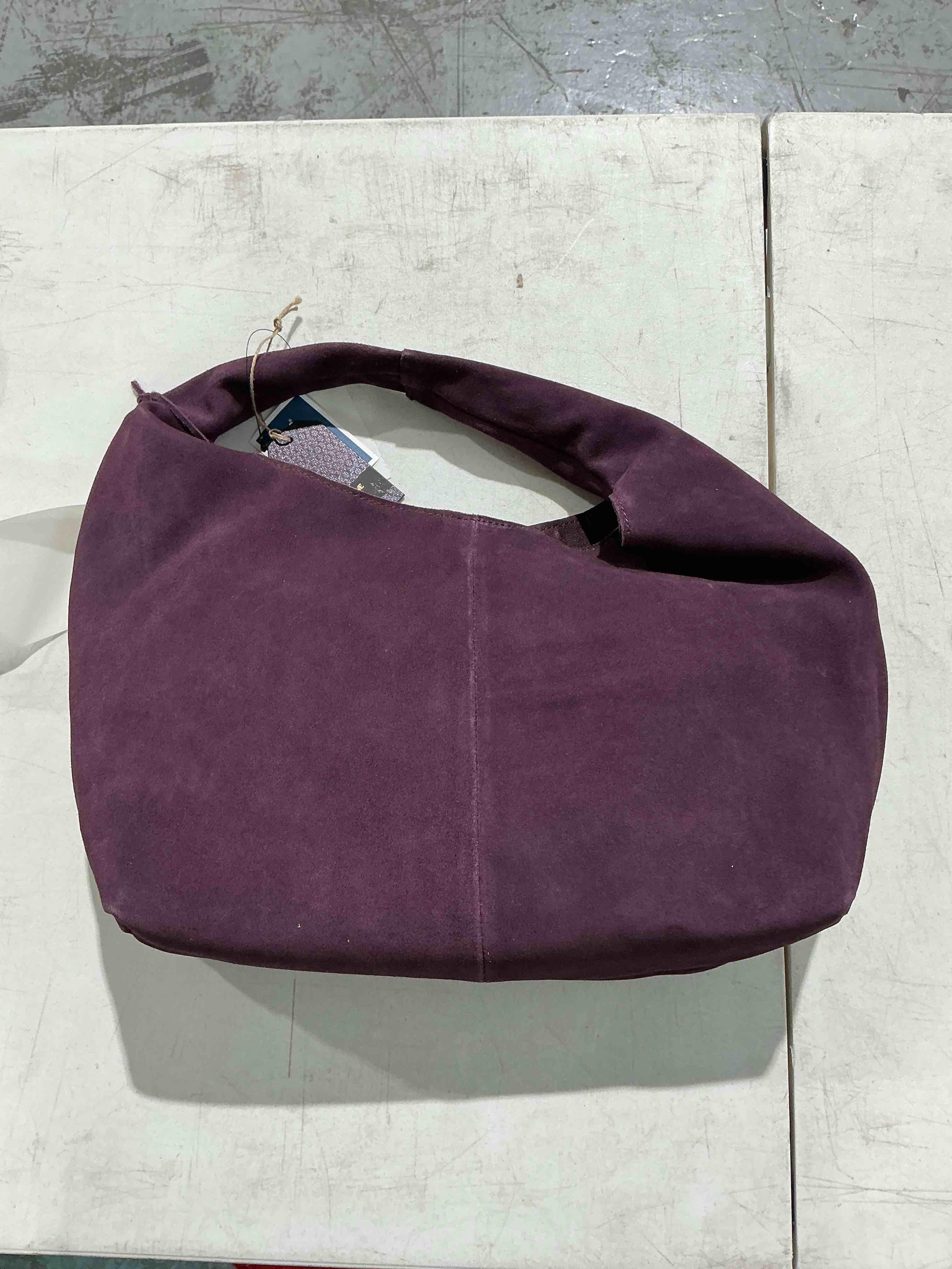 genuine, leather, hobo bag, purple