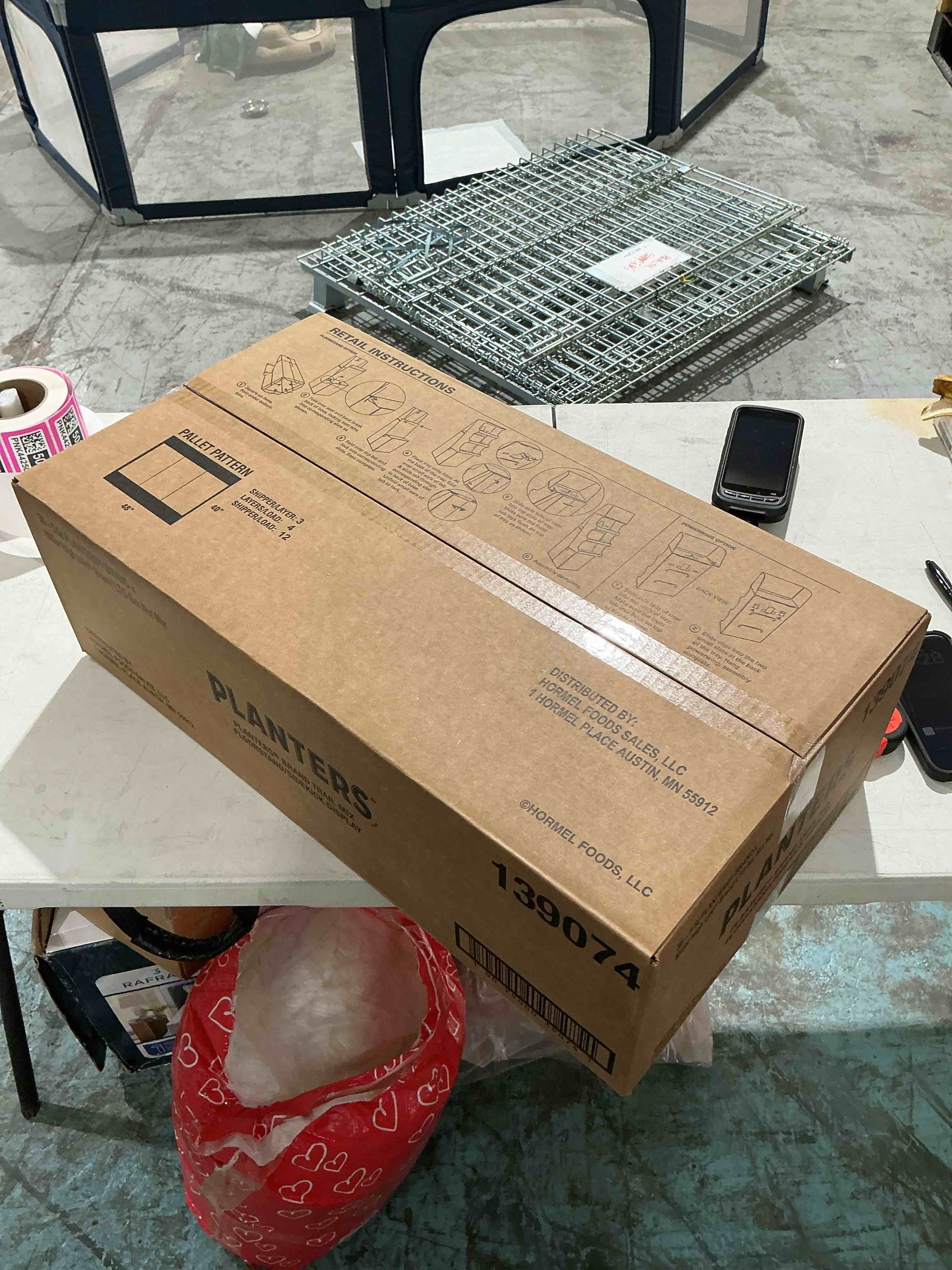 planters brand trail mix 36 packs of 5.5 ounces with retail floor stand option