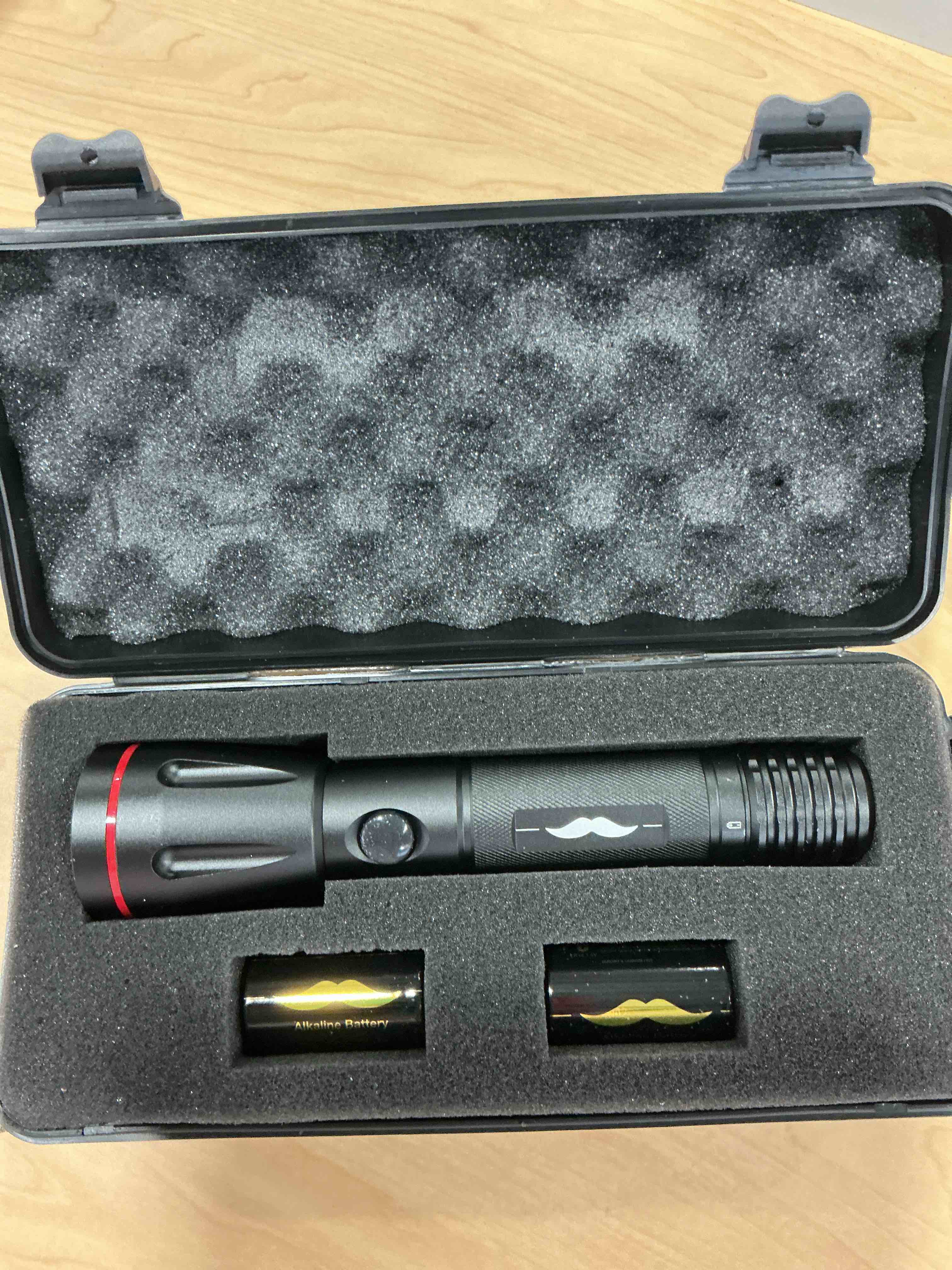 handsome man, torch, flashlight with mustache design batteries, super bright LED five modes waterproof