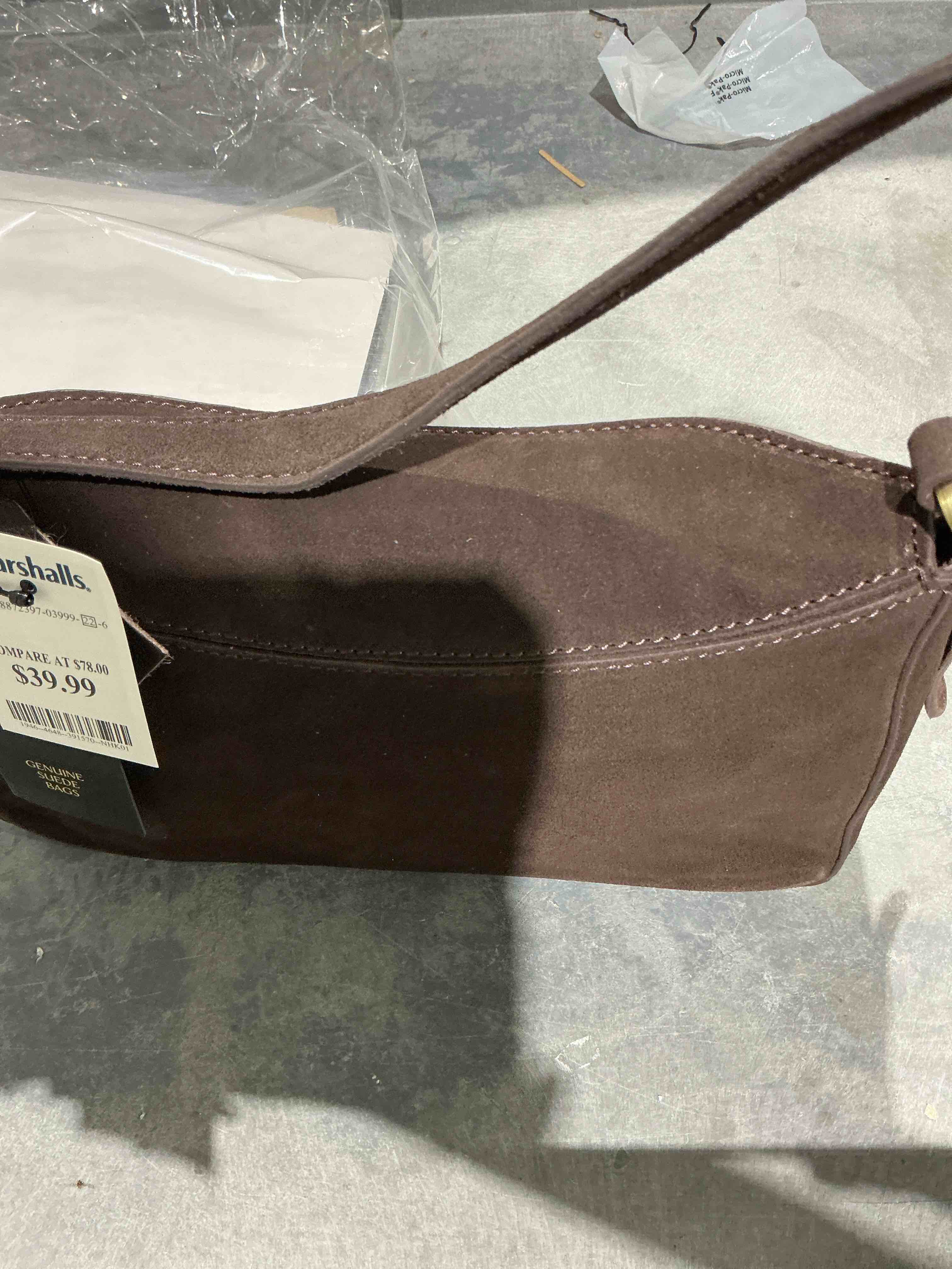 Genuine suede brown purse