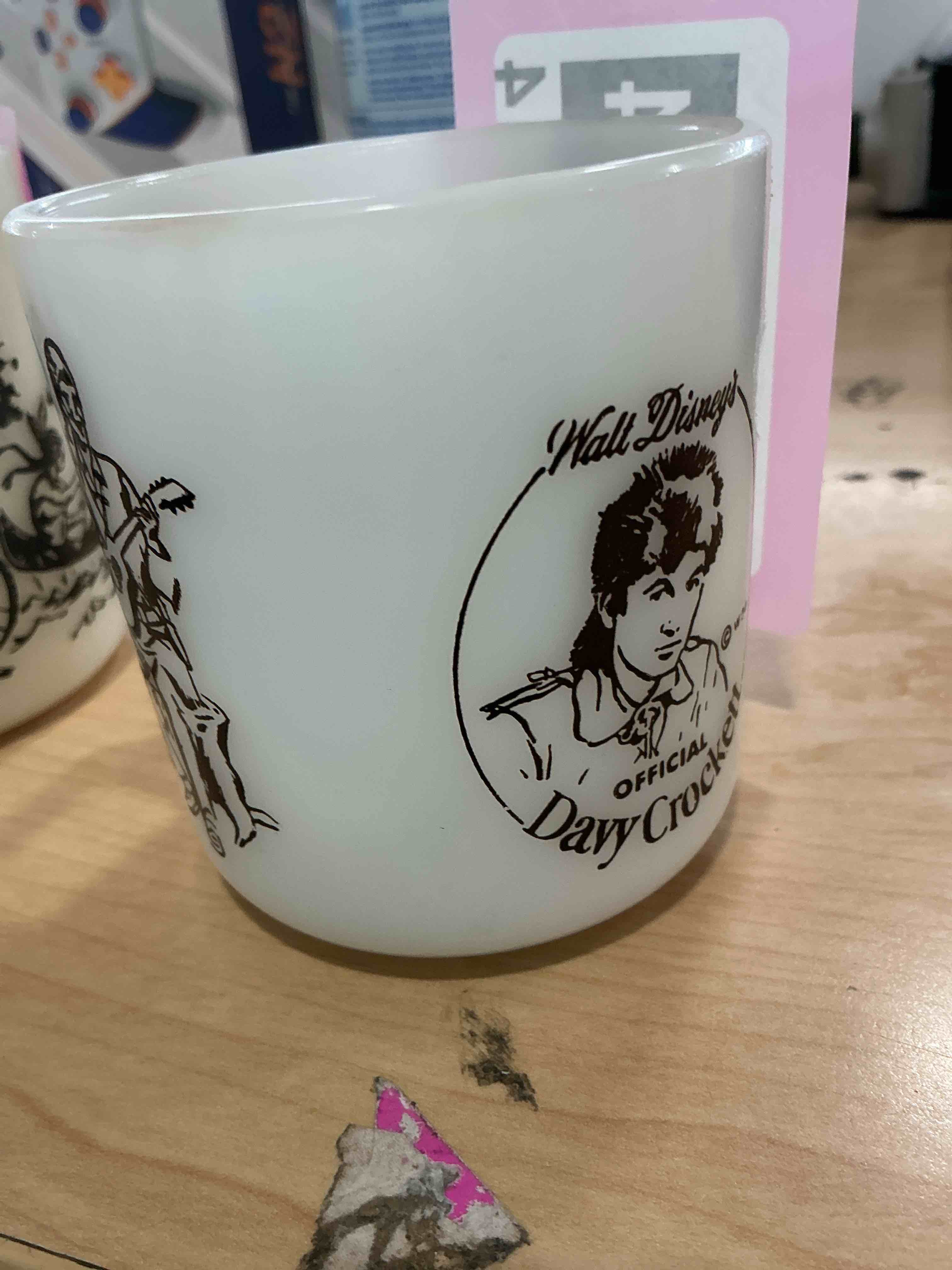 Condition photo showing Good Condition for vintage federal glass mug, usa, milk, glass fire king