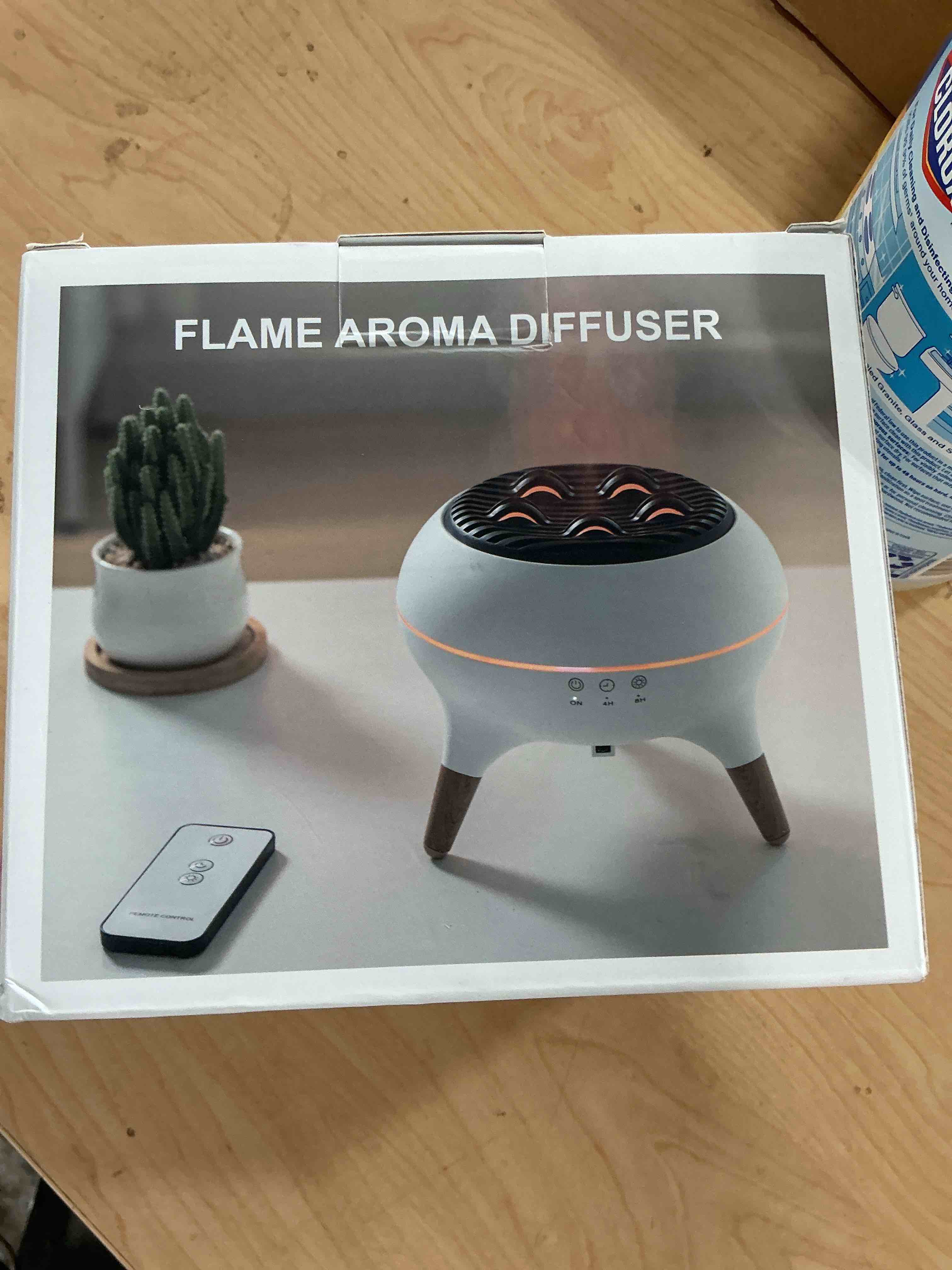 Condition photo showing New/Like New for diffuserlove fireplace essential oil diffuser flame aromatherapy scent diffuser oil machine cool mist humidifier colorful fake fire difusor air diffusers for home room desk bedroom