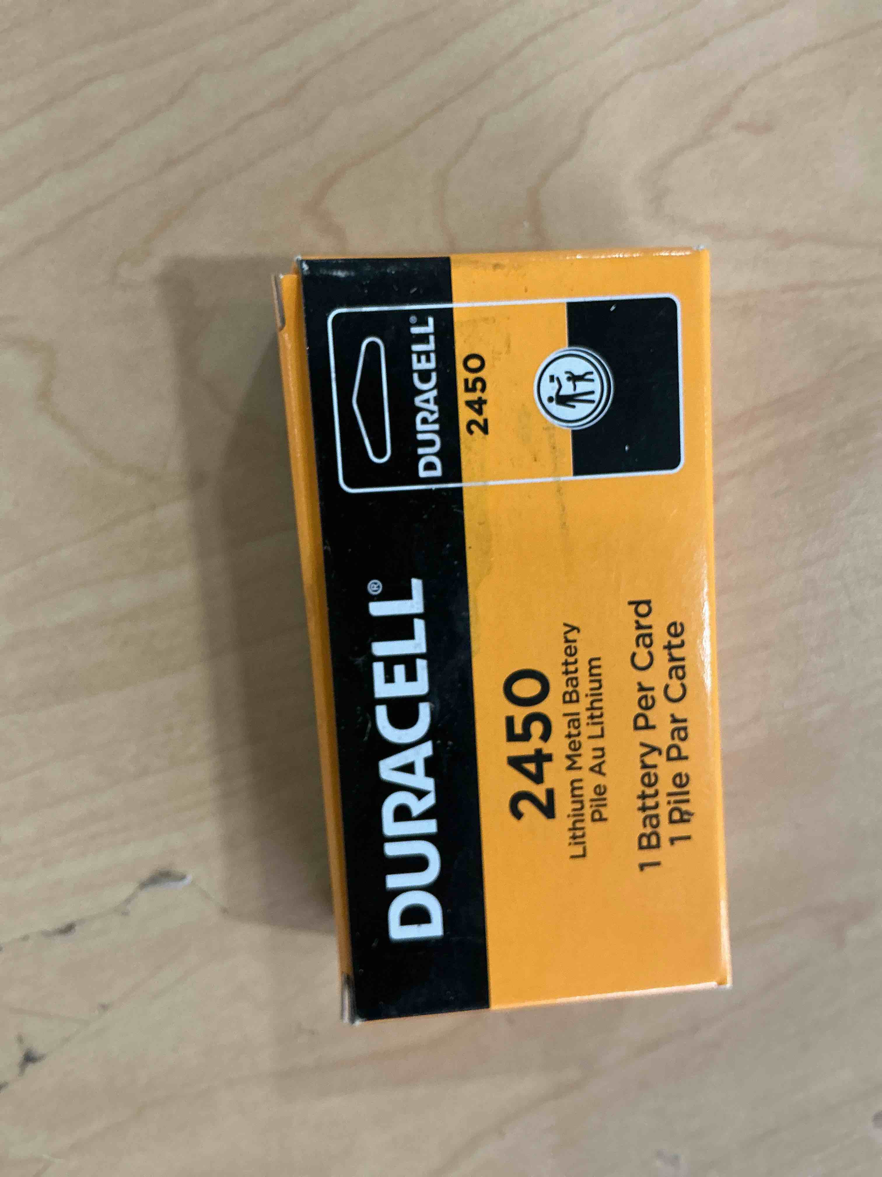 Condition photo showing New/Like New for duracell dl2450 lithium coin battery, 2450 size, 3v, 540 mah capacity (case of 6)