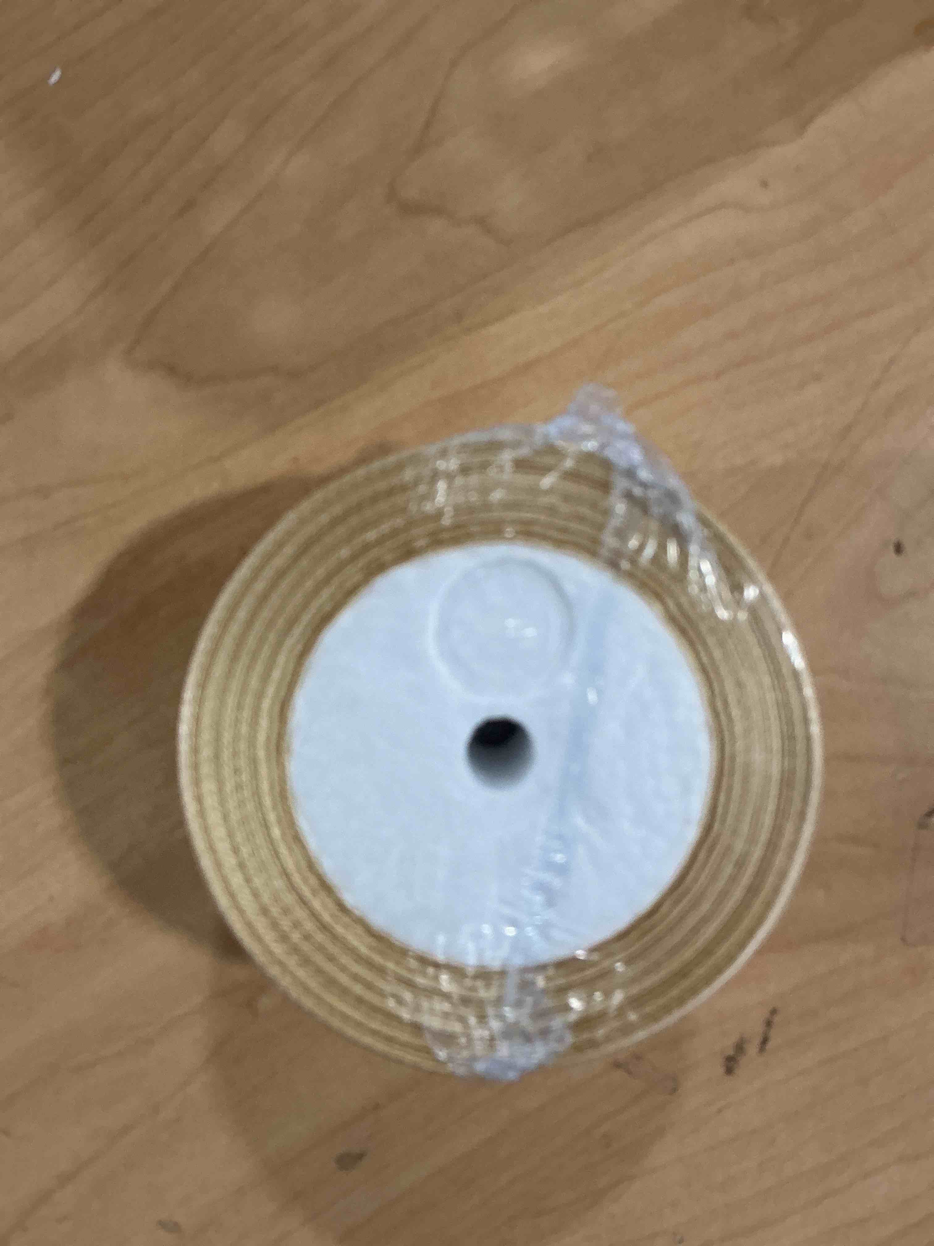 Condition photo showing New/Like New for beige satin ribbon for crafts & gift wrapping, 2 inch wide x 25 yards, solid beige fabric ribbon roll for bows, floral arrangements, sewing & diy decorations