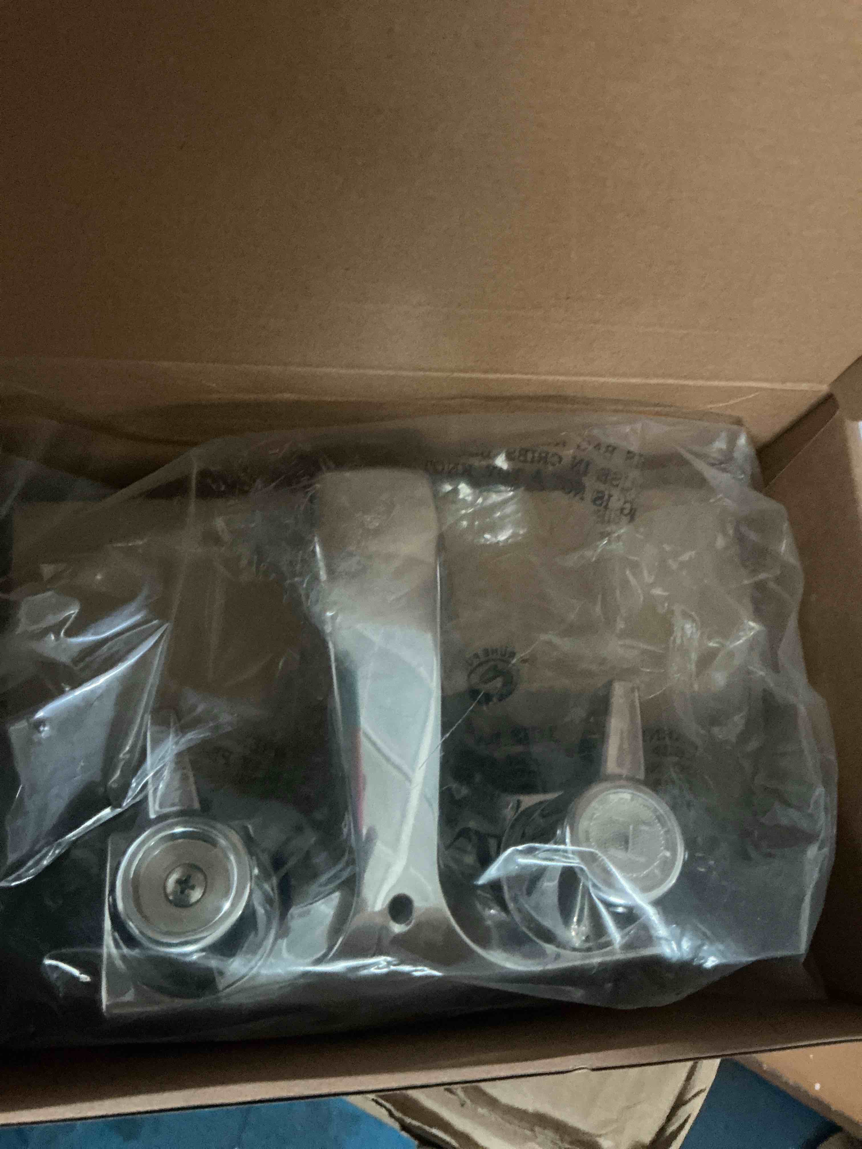 Condition photo showing New/Like New for kingston brass fb5628efl centurion 4-inch center set lavatory faucet with retail pop-up, brushed nickel
