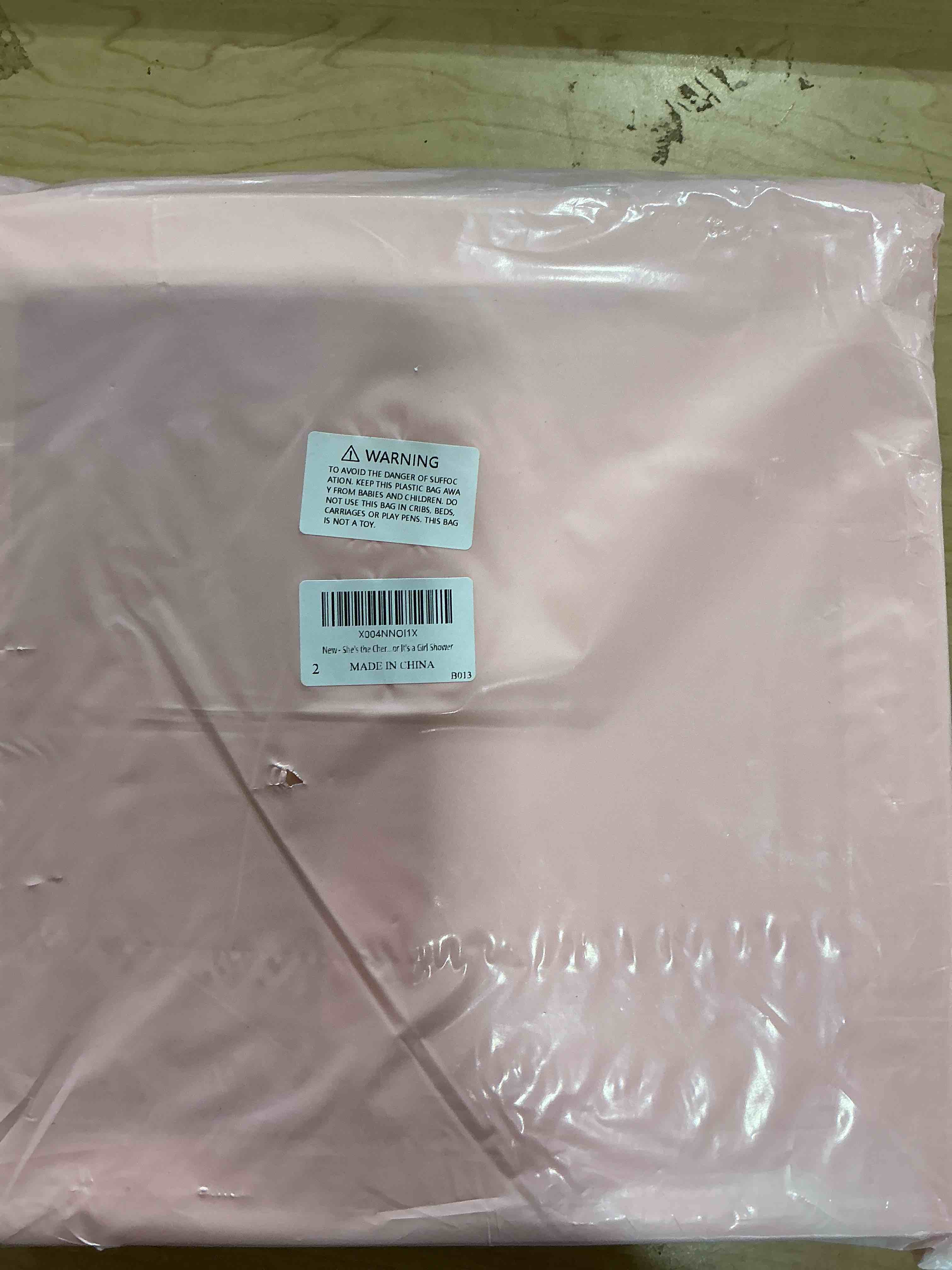 Condition photo showing New/Like New for cherry on top decorations kit, cherry-themed party decorations for girl with balloon garland backdrop tablecloth boxes sash