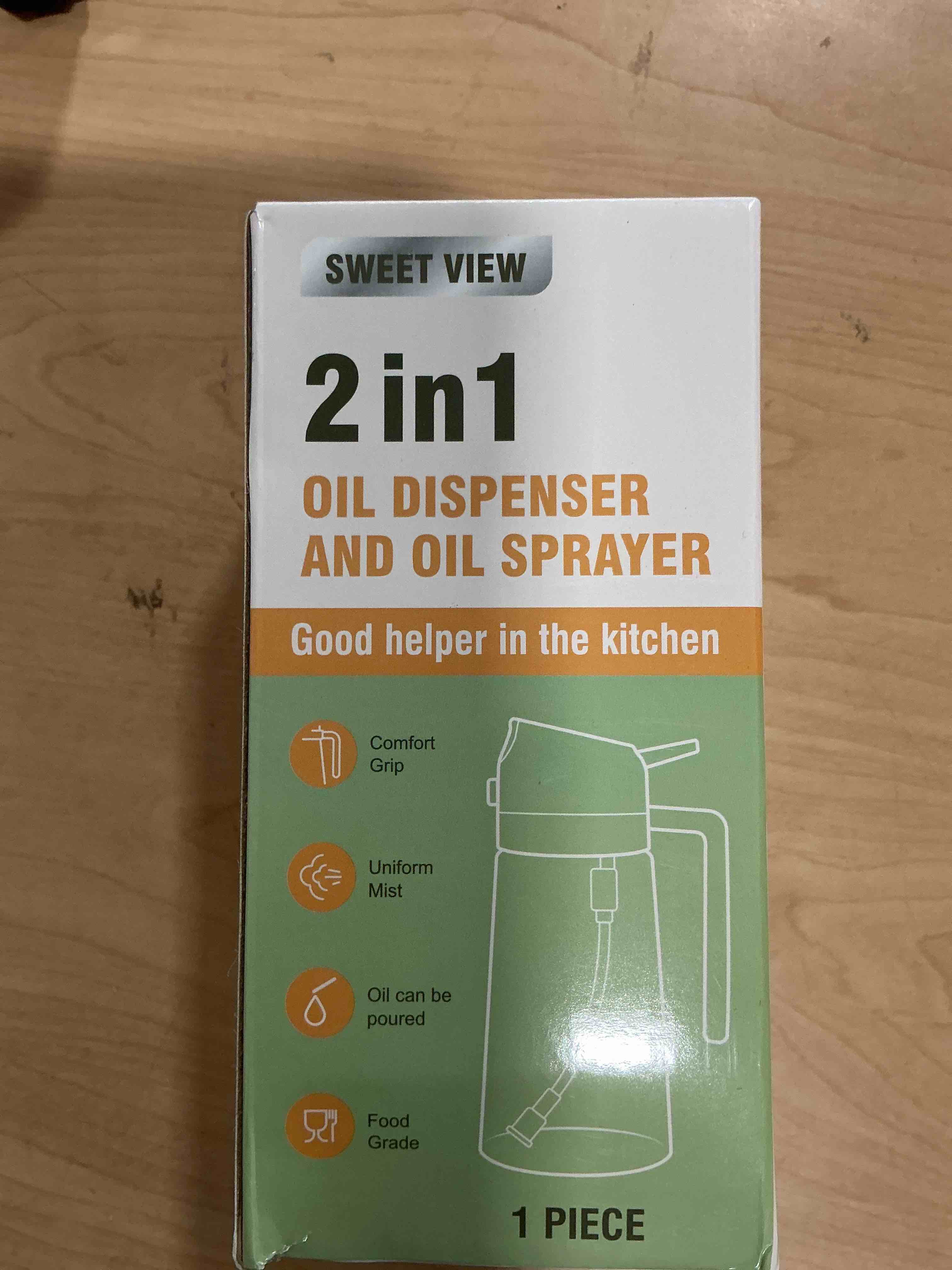Condition photo showing Brand New for olive oil sprayer for cooking, 470ml 2 in 1 glass oil dispenser/pour bottle, kitchen accessories, kitchen gadgets for air fryer, salad, bbq (black)