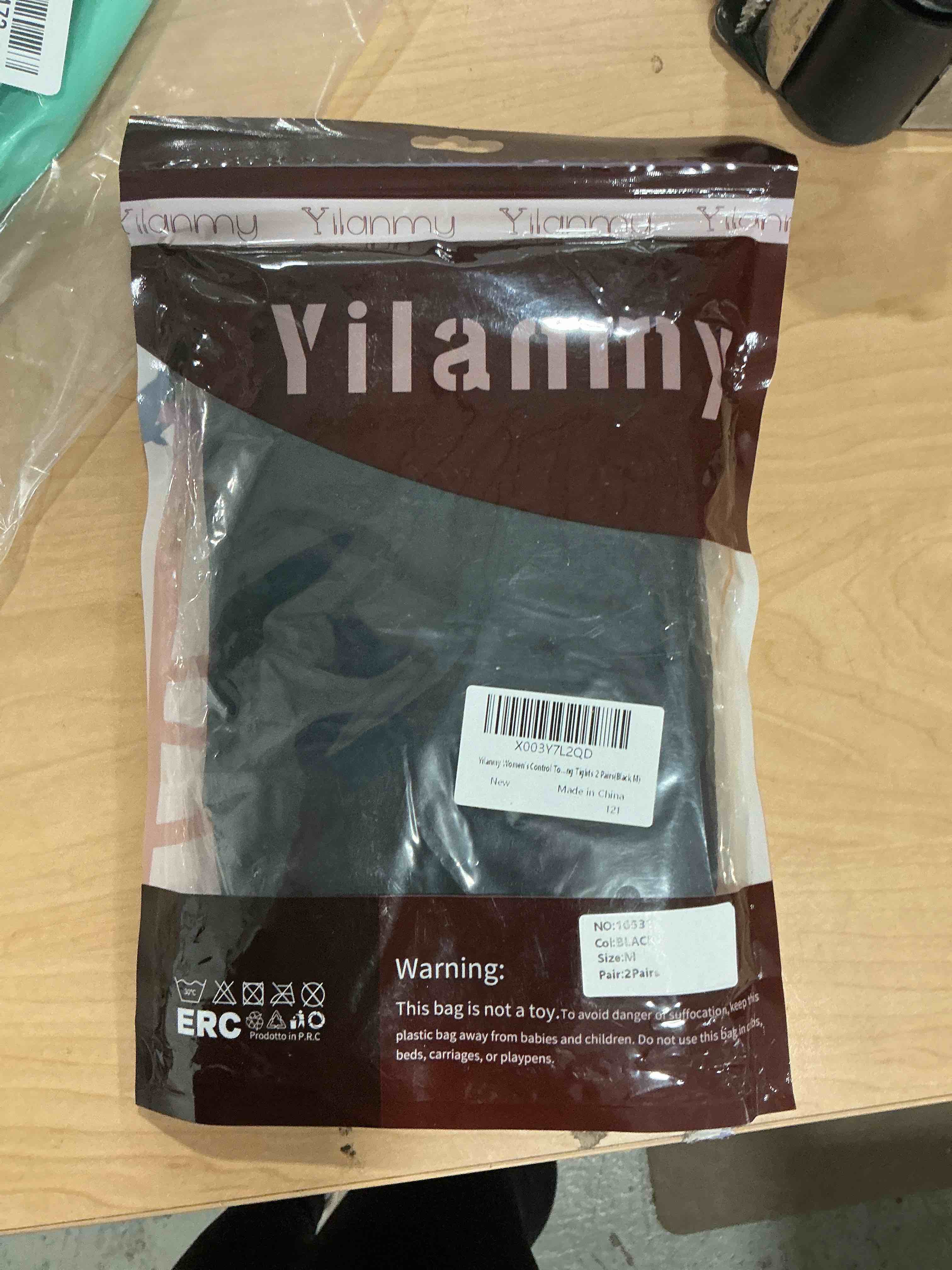 Condition photo showing New/Like New for jamieya 2 pairs black sheer tights for women, 20d control top pantyhose stockings tummy control under dress