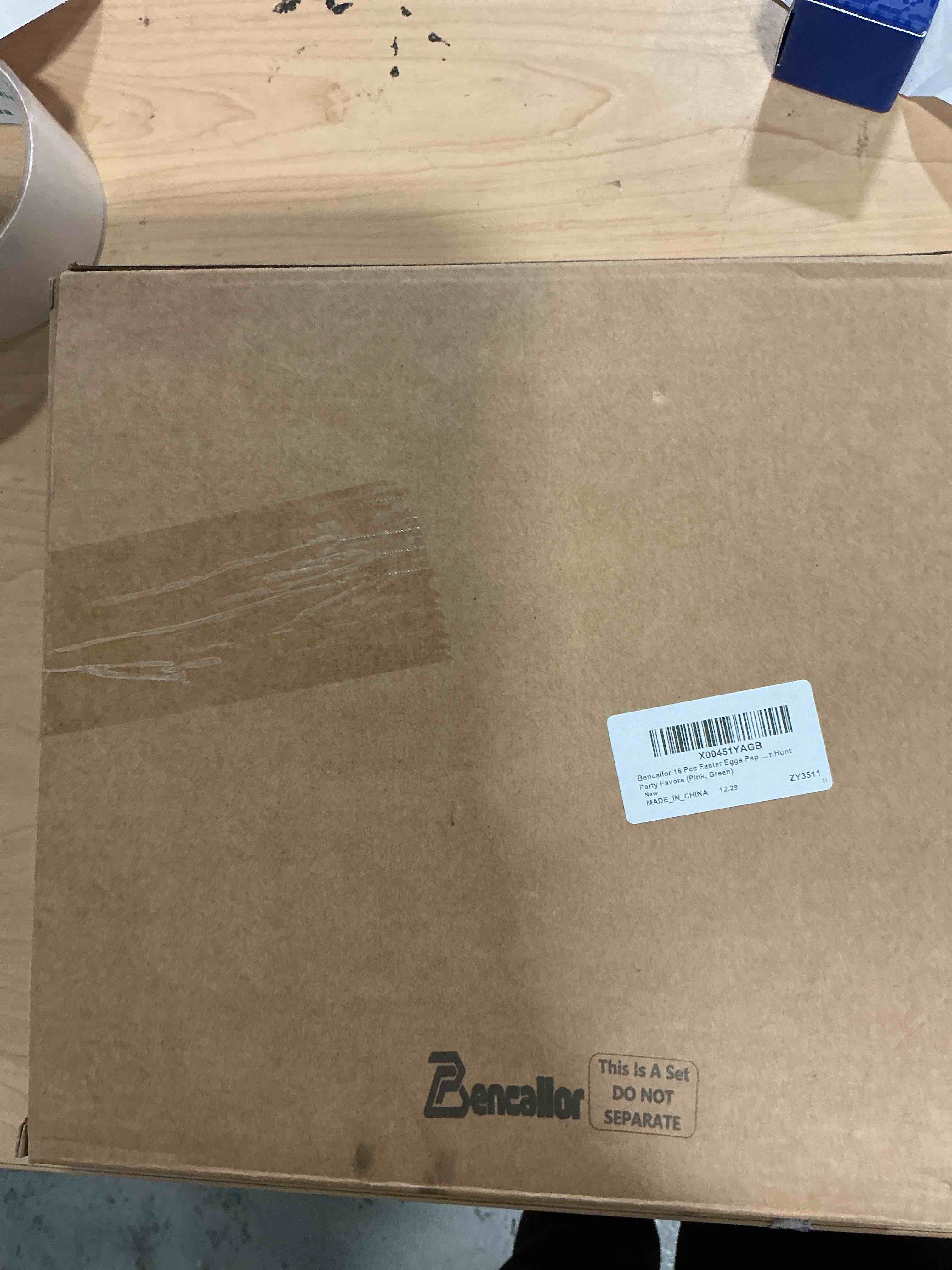 Condition photo showing New/Like New for bencailor 16 pcs easter party decorations eggs bunny paper lanterns set spring easter hanging lantern decor for home indoor outdoor ceiling decor spring birthday party supplies(brown, khaki)