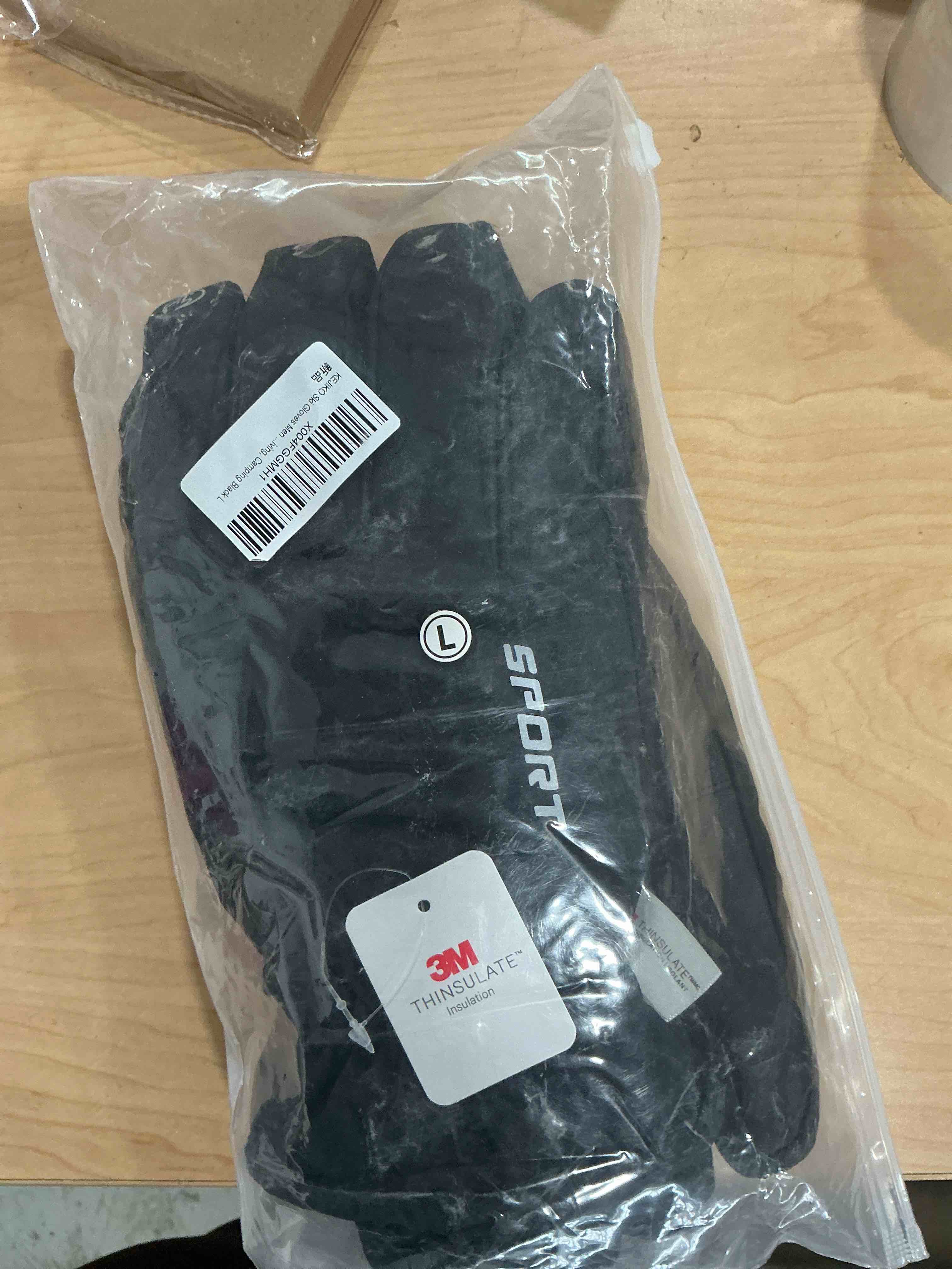 Condition photo showing New/Like New for winter gloves men women - thermal 3m thinsulate ski gloves, thick waterproof cold weather snow gloves with touchscreen fingers, anti-slip windproof warm sports glove snowboard, cycling, hiking black large