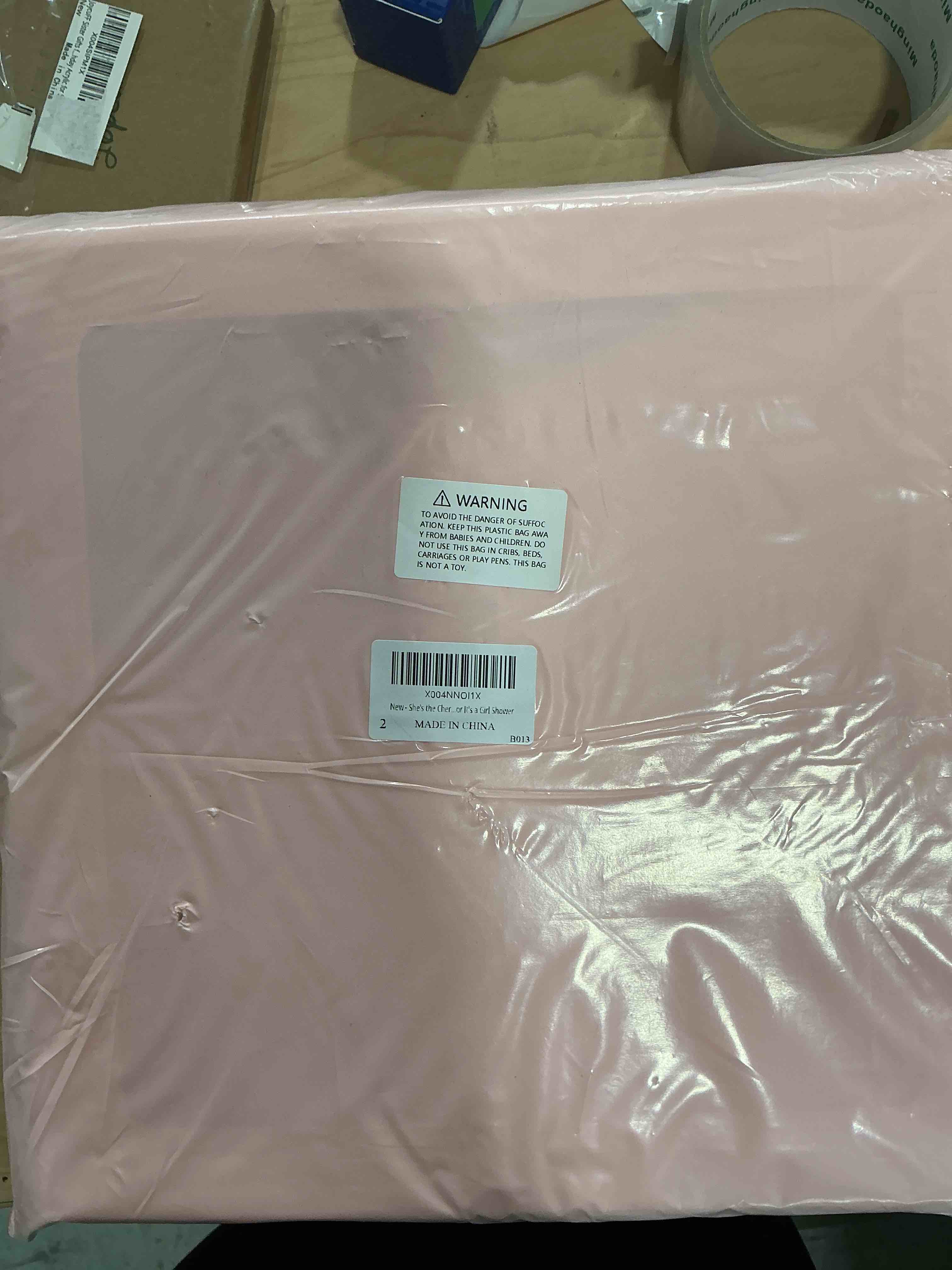 Condition photo showing New/Like New for cherry on top baby shower decorations kit, cherry-themed baby shower party decorations for girl with balloon garland backdrop tablecloth boxes sash for baby girl baby shower