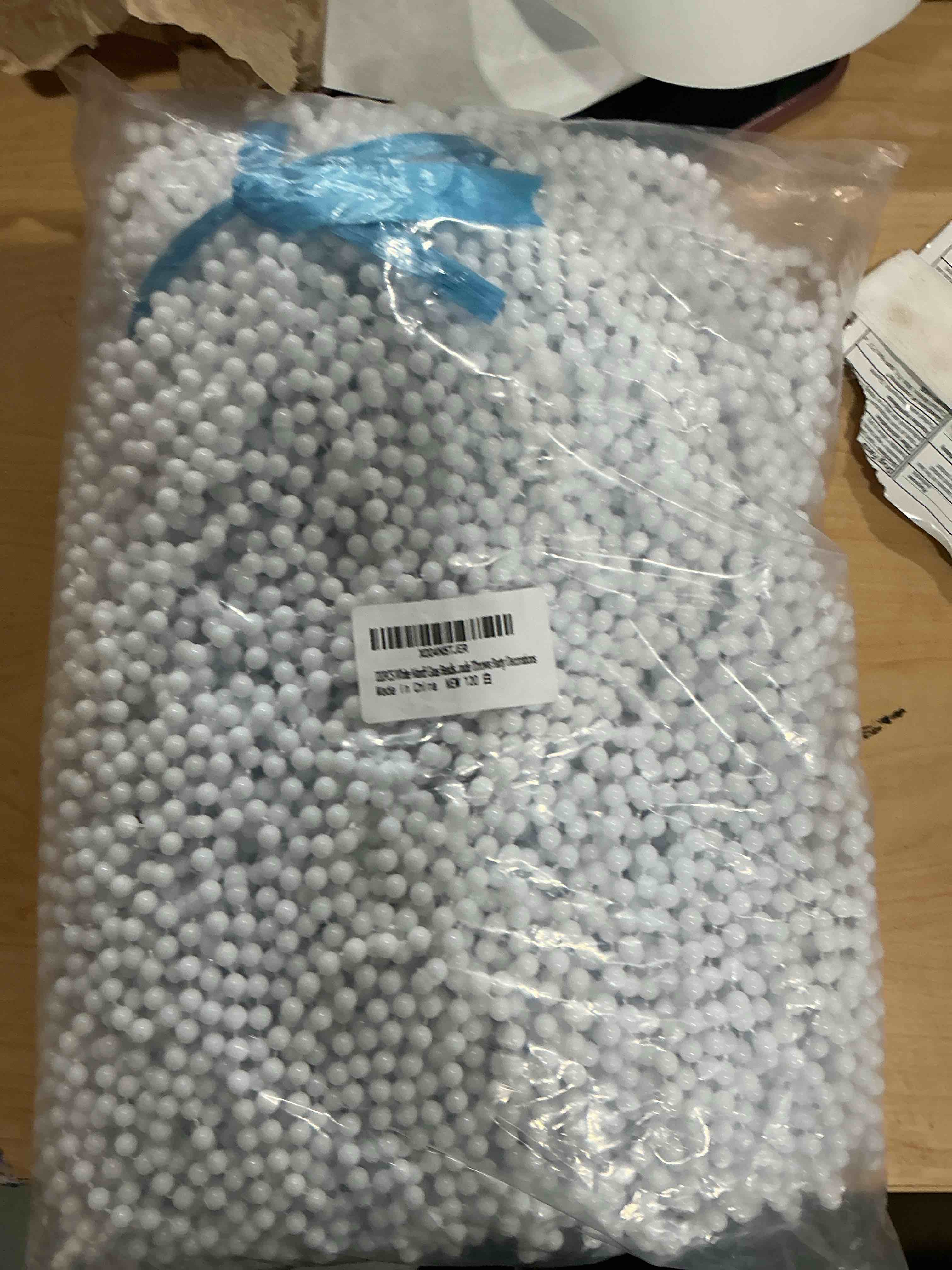 Condition photo showing New/Like New for yaxinrui 72 pcs white mardi gras beads, 33" white bead necklaces party costume necklace round parade throw beads in bulk for mardi gras christmas festive events, party favors