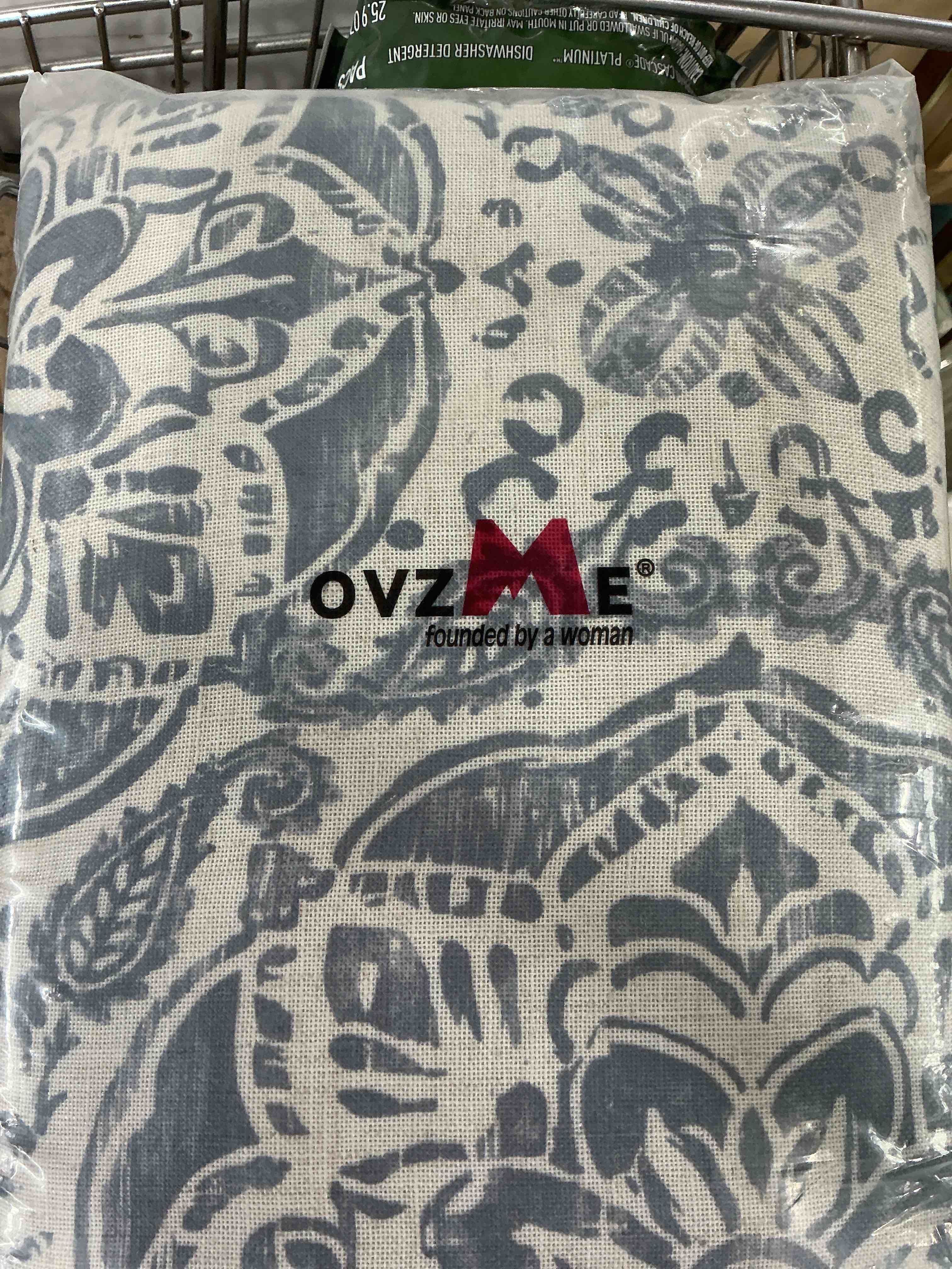 Condition photo showing New/Like New for ovzme extra long blackout curtains 108 inch length 2 panels, blue medallion patterned thermal insulated double layer linen curtain for sliding door, back tab blackout window drapes, 52wx108l inches 52"w x 108"l (pack of 2) blue