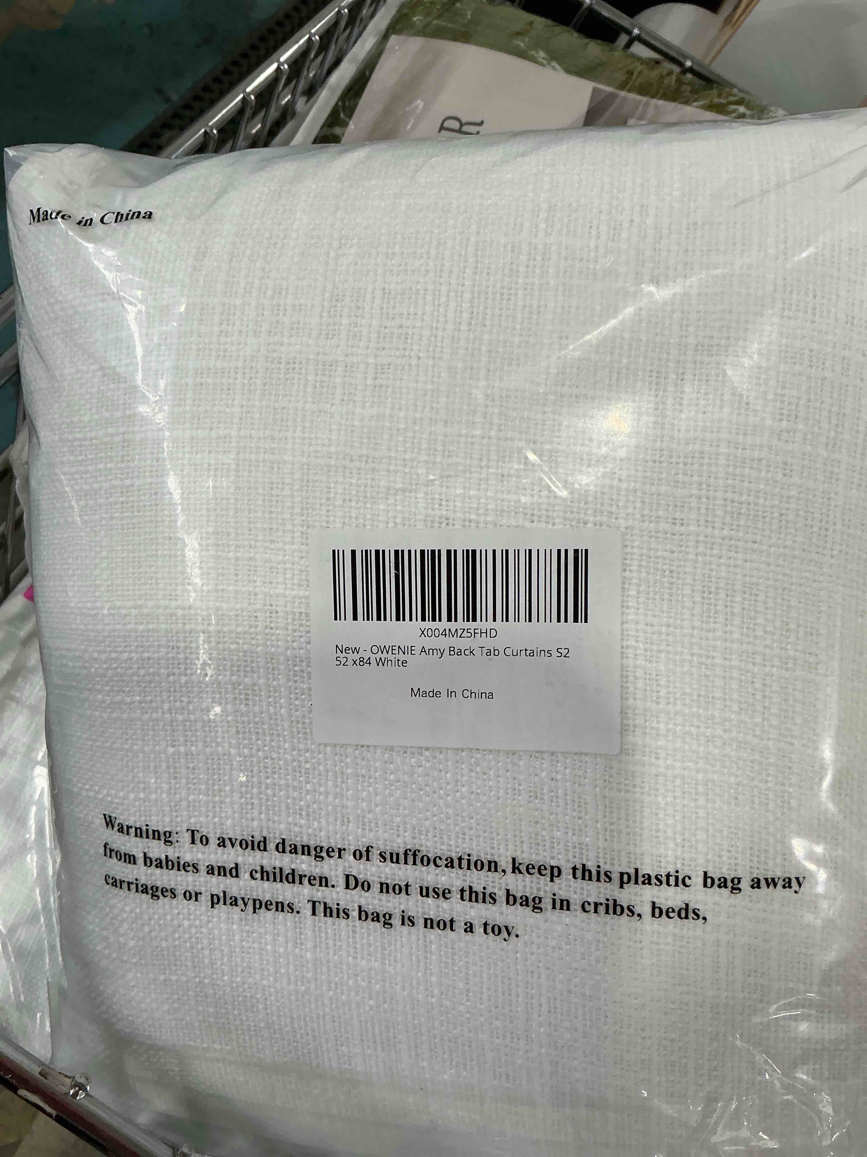 Condition photo showing New/Like New for owenie white faux linen curtains for bedroom living room 84 inches long 2 panels set, farmhouse thick faux linen textured light filtering curtains drapes with back tab top, white, each 52" w x 84" l white 52"w x 84"l (pack of 2)