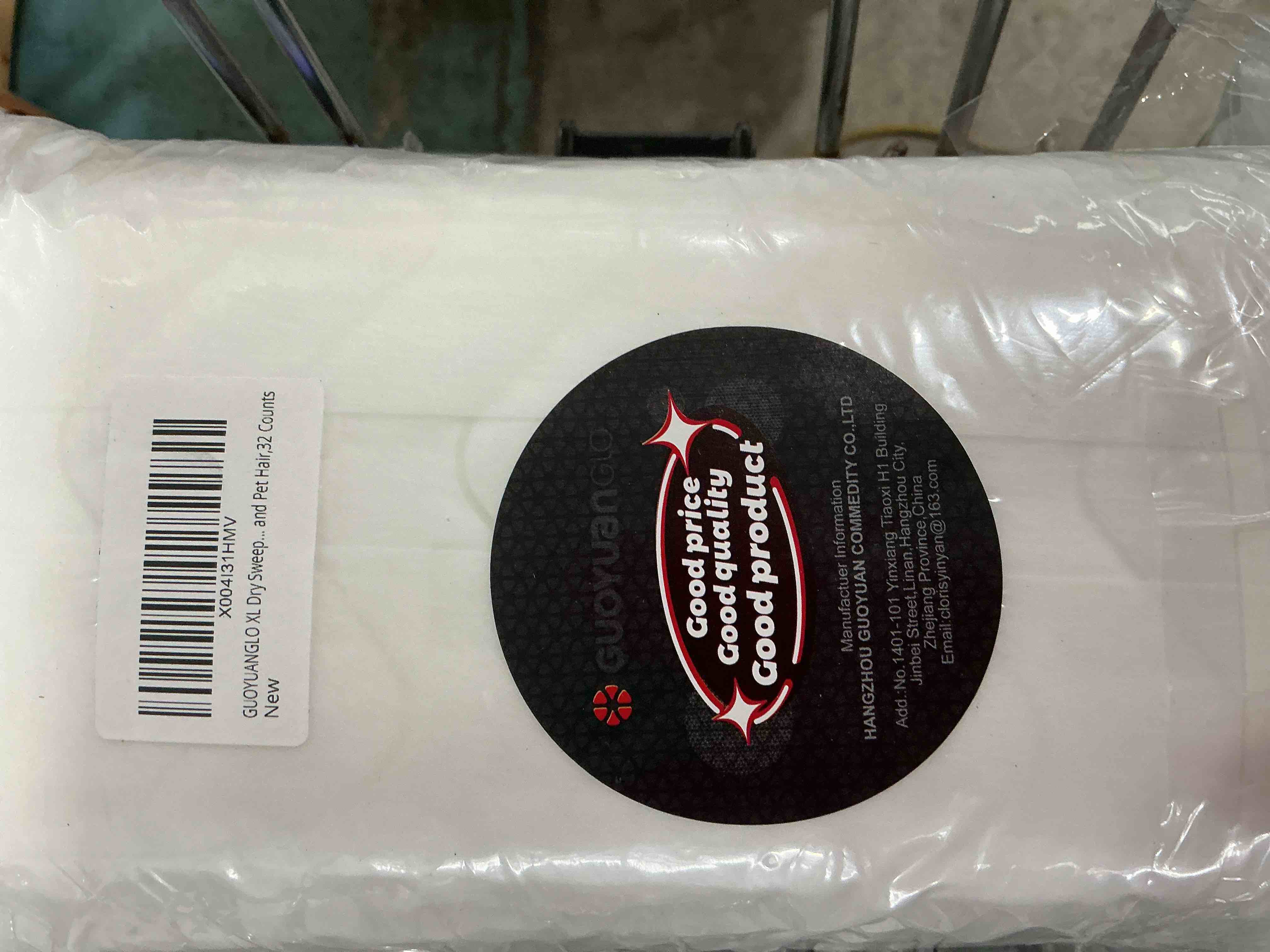 Condition photo showing New/Like New for xl dry sweeping cloths heavy duty pet dry mop refill x-large multi-surface floor cloths for cleaning dust,dirt and pet hair,32 counts
