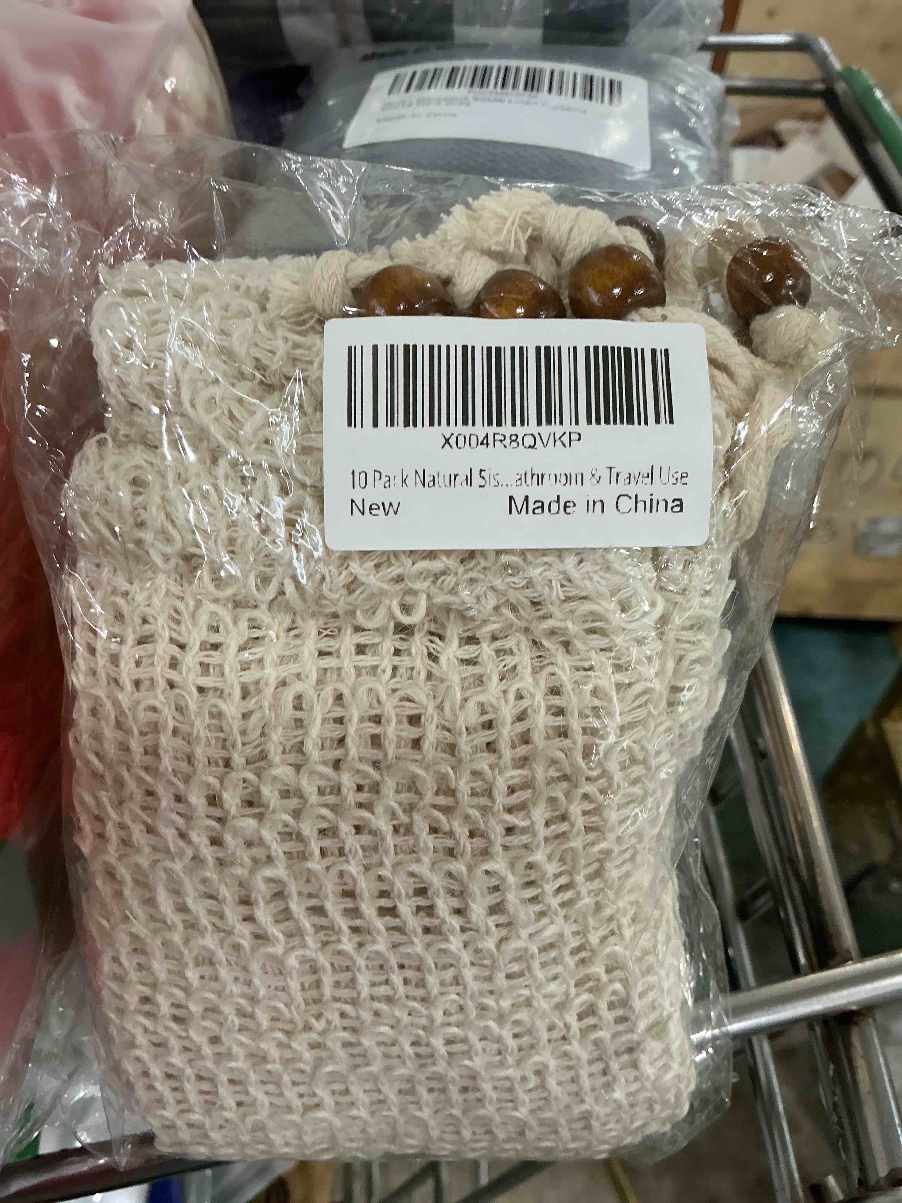 Condition photo showing New/Like New for 10 pack soap saver bag mesh exfoliating bar soap pouch natural sisal soap saver bag with drawstring foaming and drying holder for shower kitchen bathroom travel