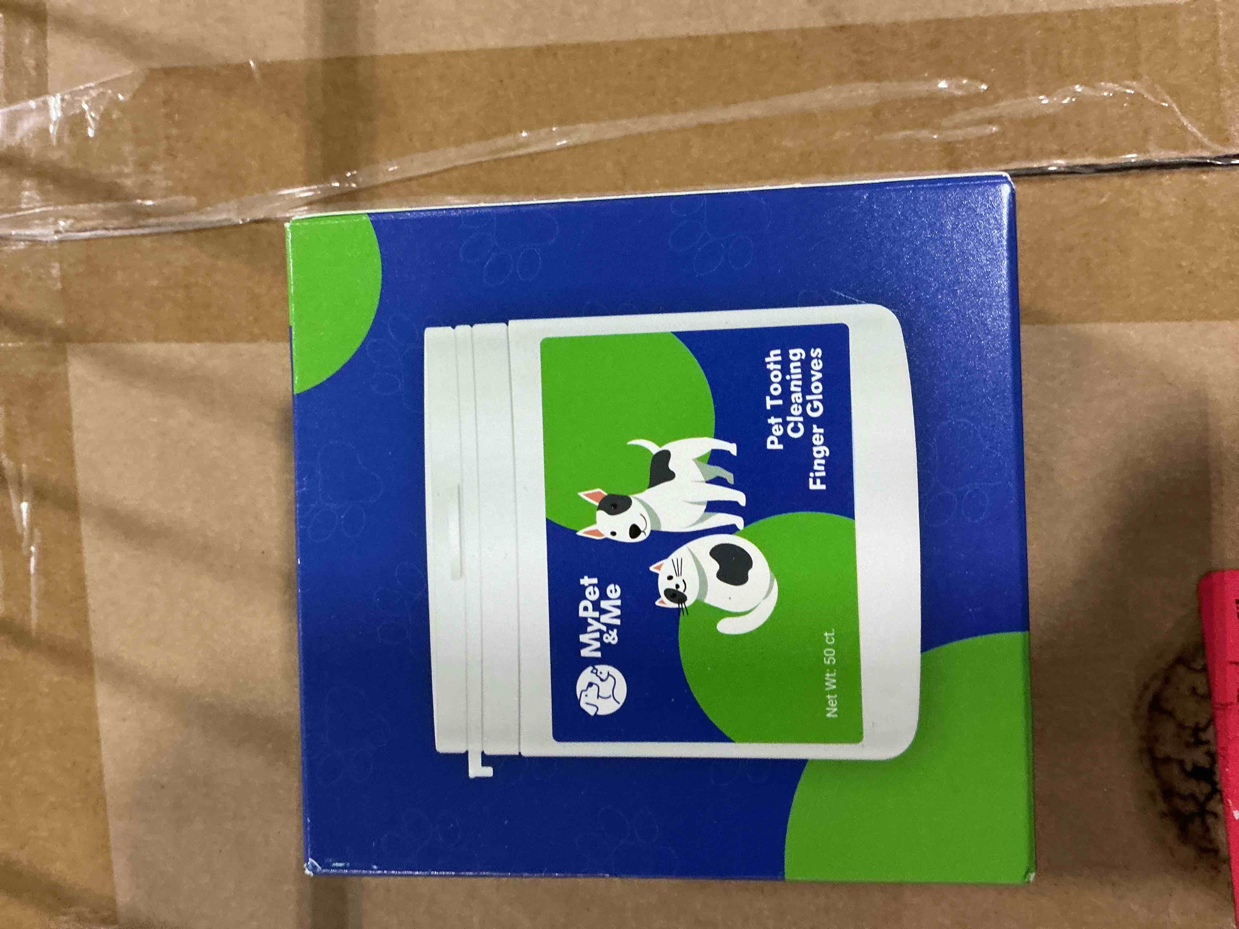 Condition photo showing New/Like New for mypet&me dog dental wipes, 50 count - disposable finger tooth wipes for dogs and cats, textured no-rinse cloths for teeth and gums, fits most fingers, travel-friendly